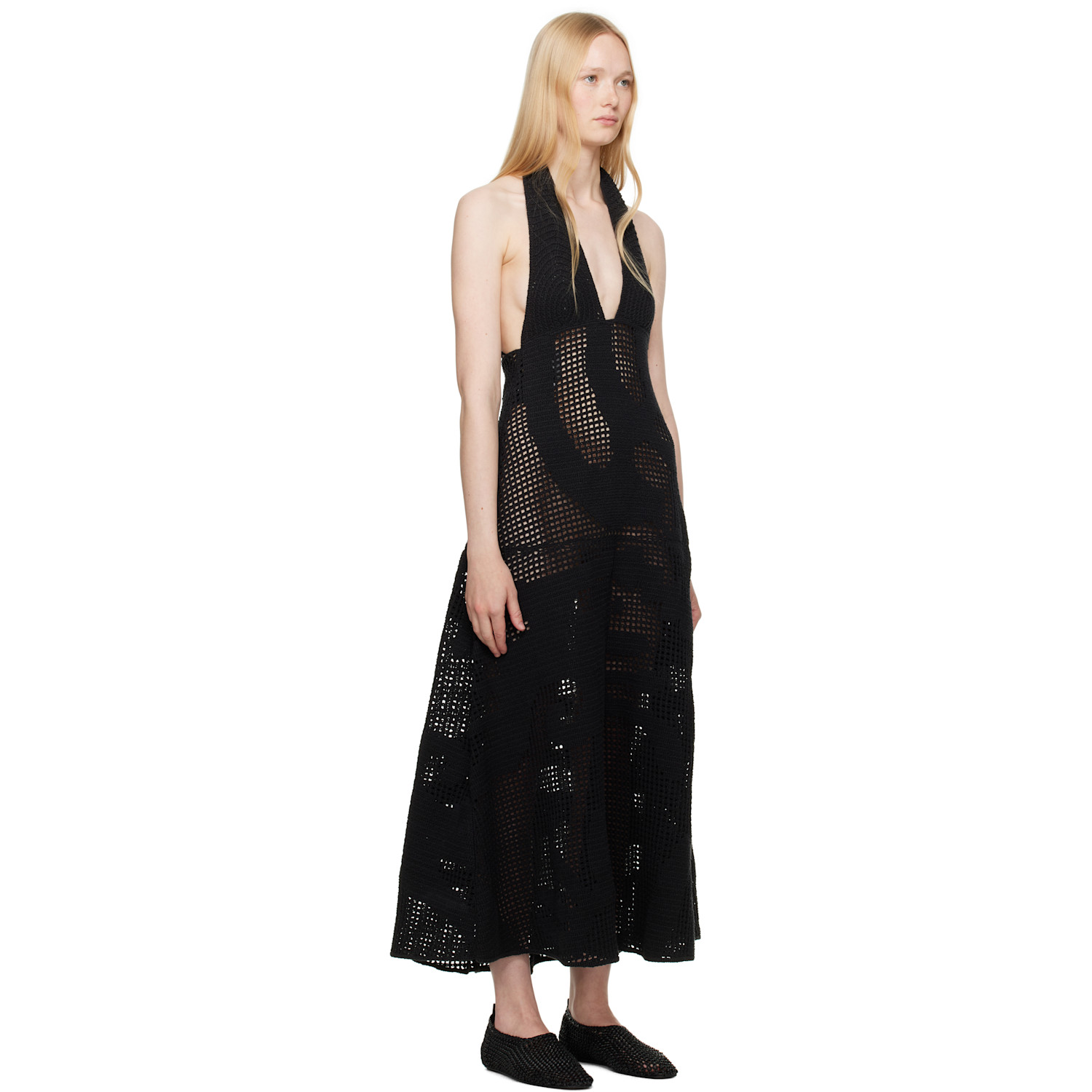  Nanushka Black Fotini Midi Dress 