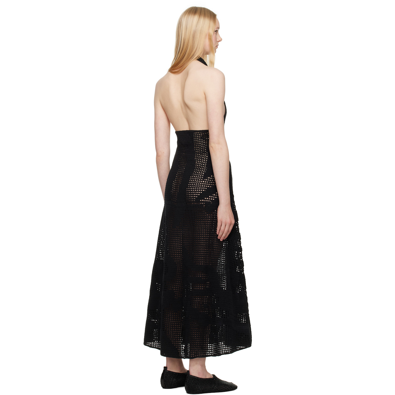  Nanushka Black Fotini Midi Dress 