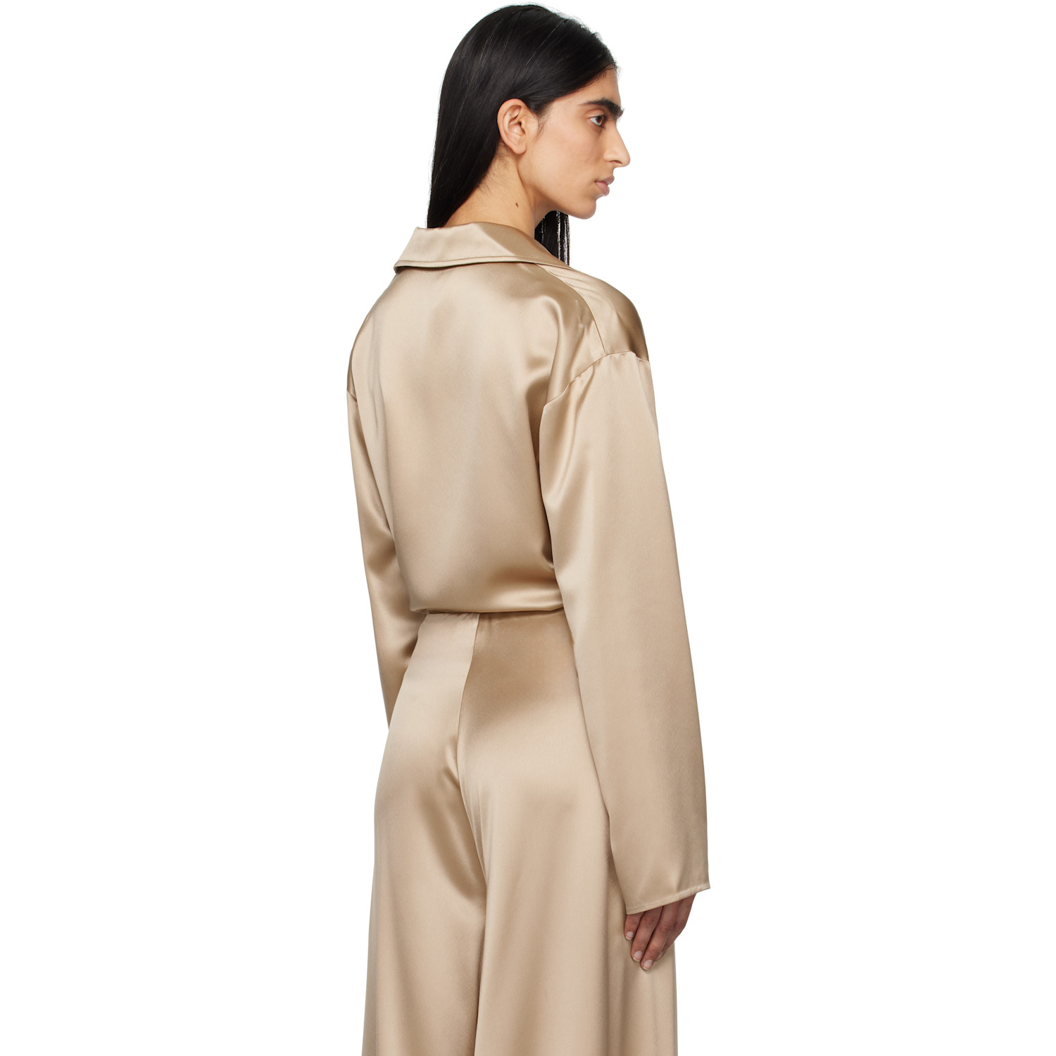  Nanushka Beige Mencia Blouse 