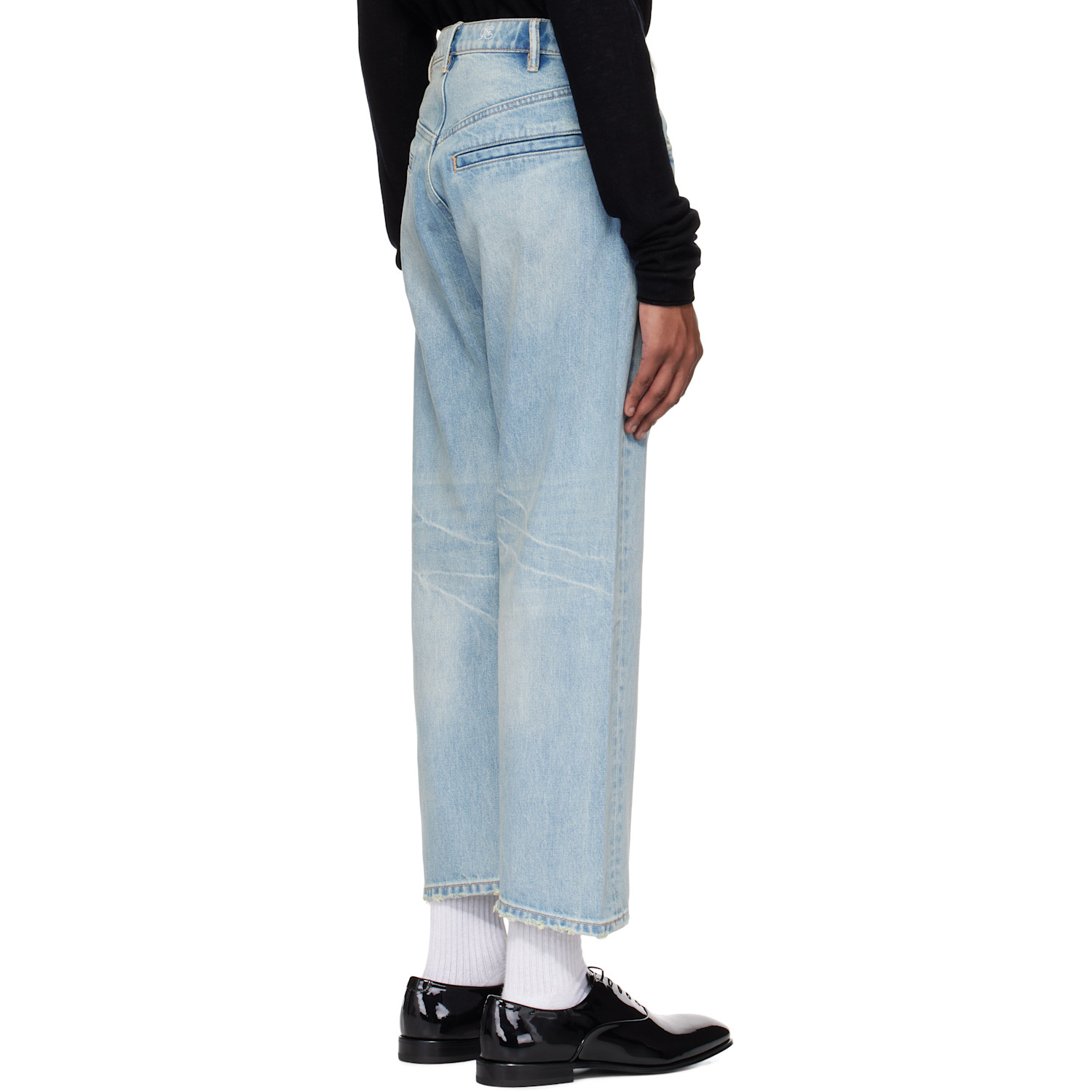  Fax Copy Express Blue Low-rise Loose-fit Jeans 