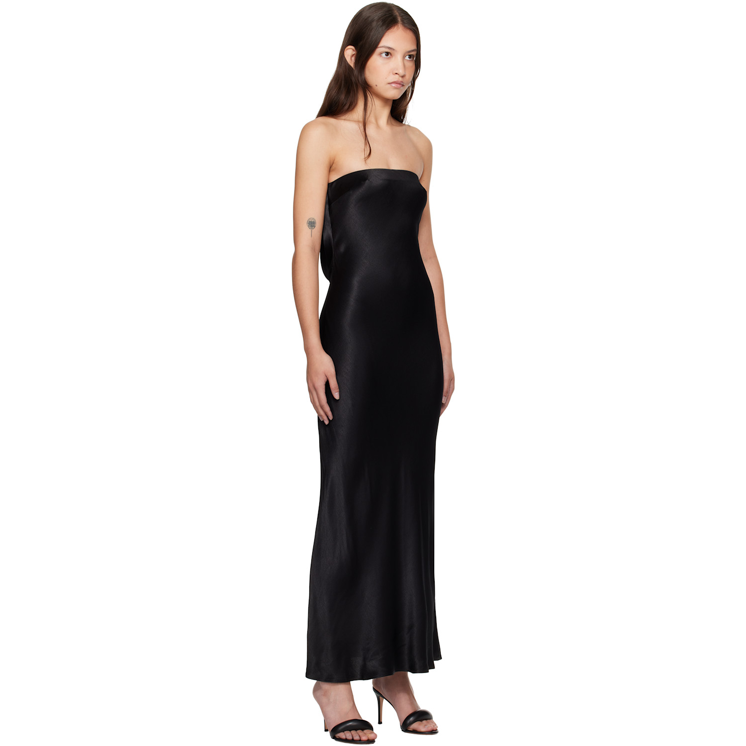  Bec + Bridge Black Moon Dance Strapless Maxi Dress 