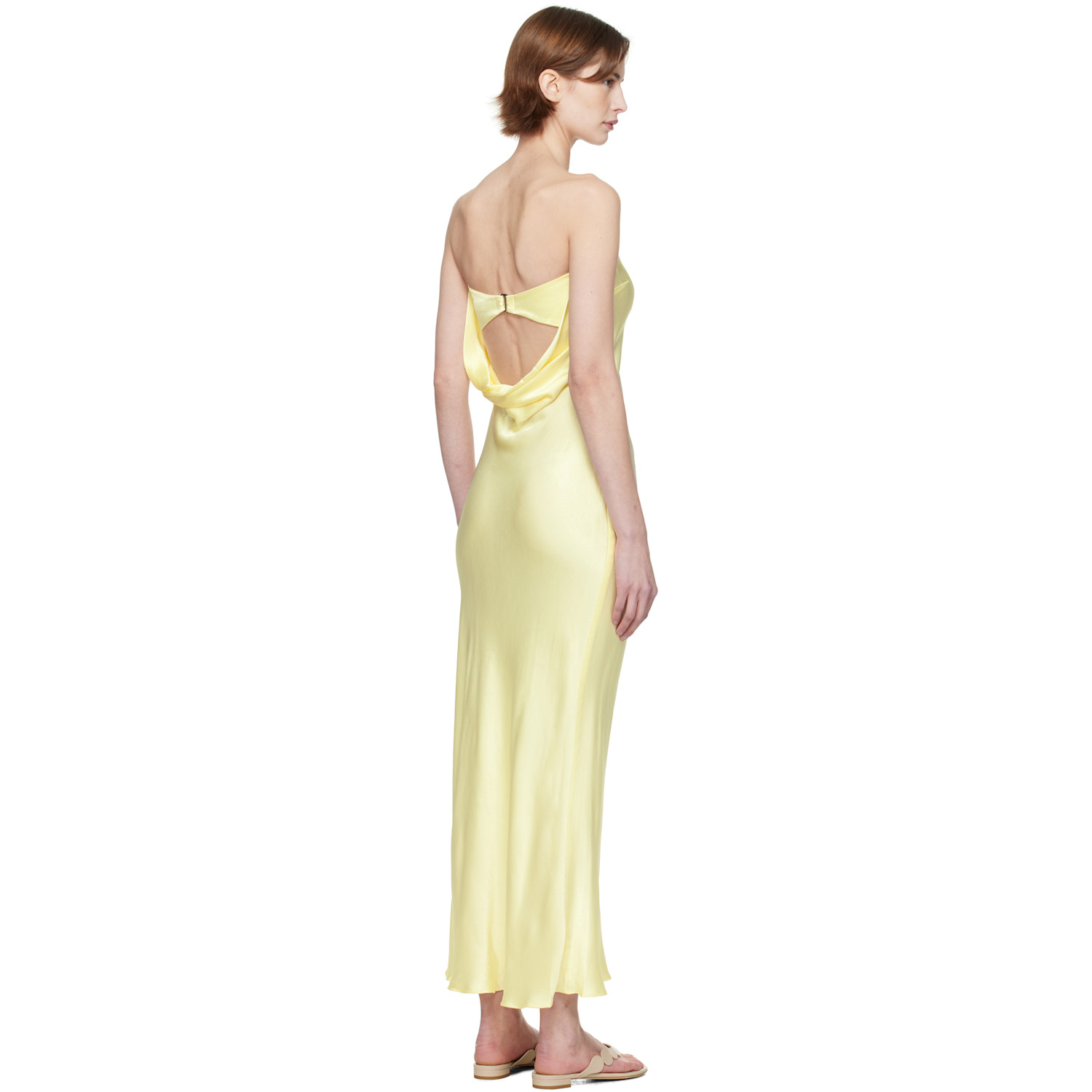  Bec + Bridge Yellow Moon Dance Strapless Maxi Dress 