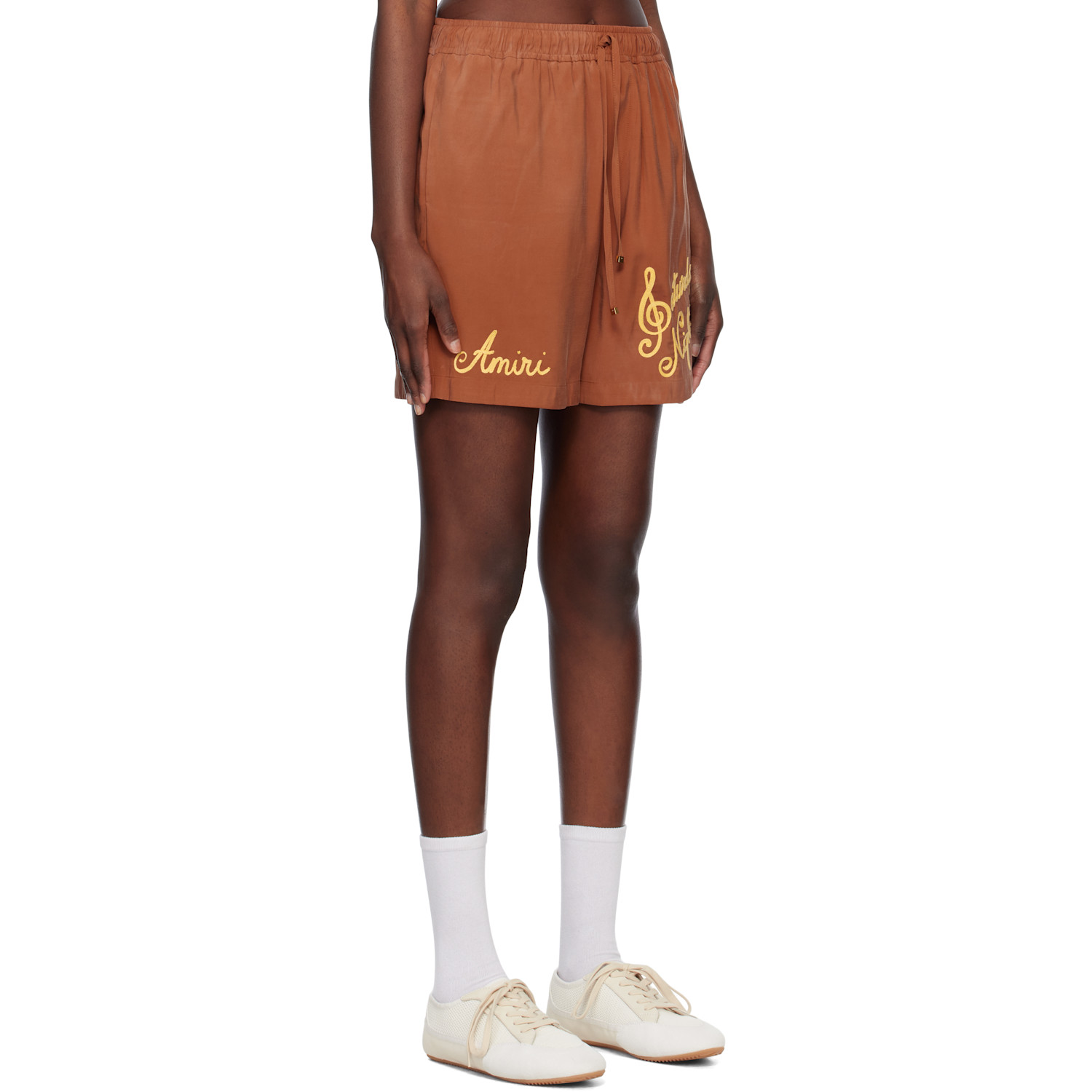  Amiri Orange Saturday Night Shorts 