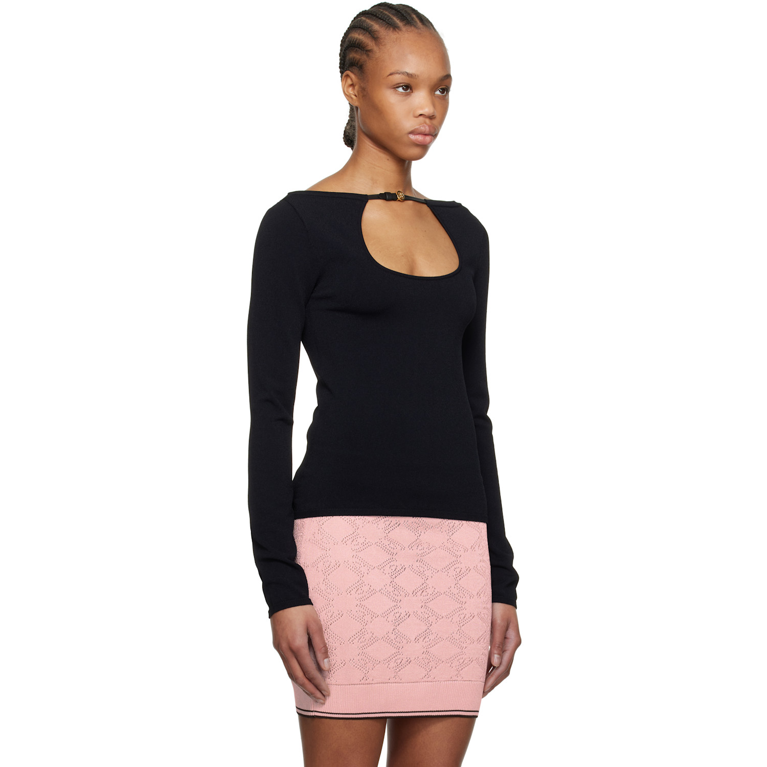  Amiri Black Long Sleeve Keyhole T-shirt 
