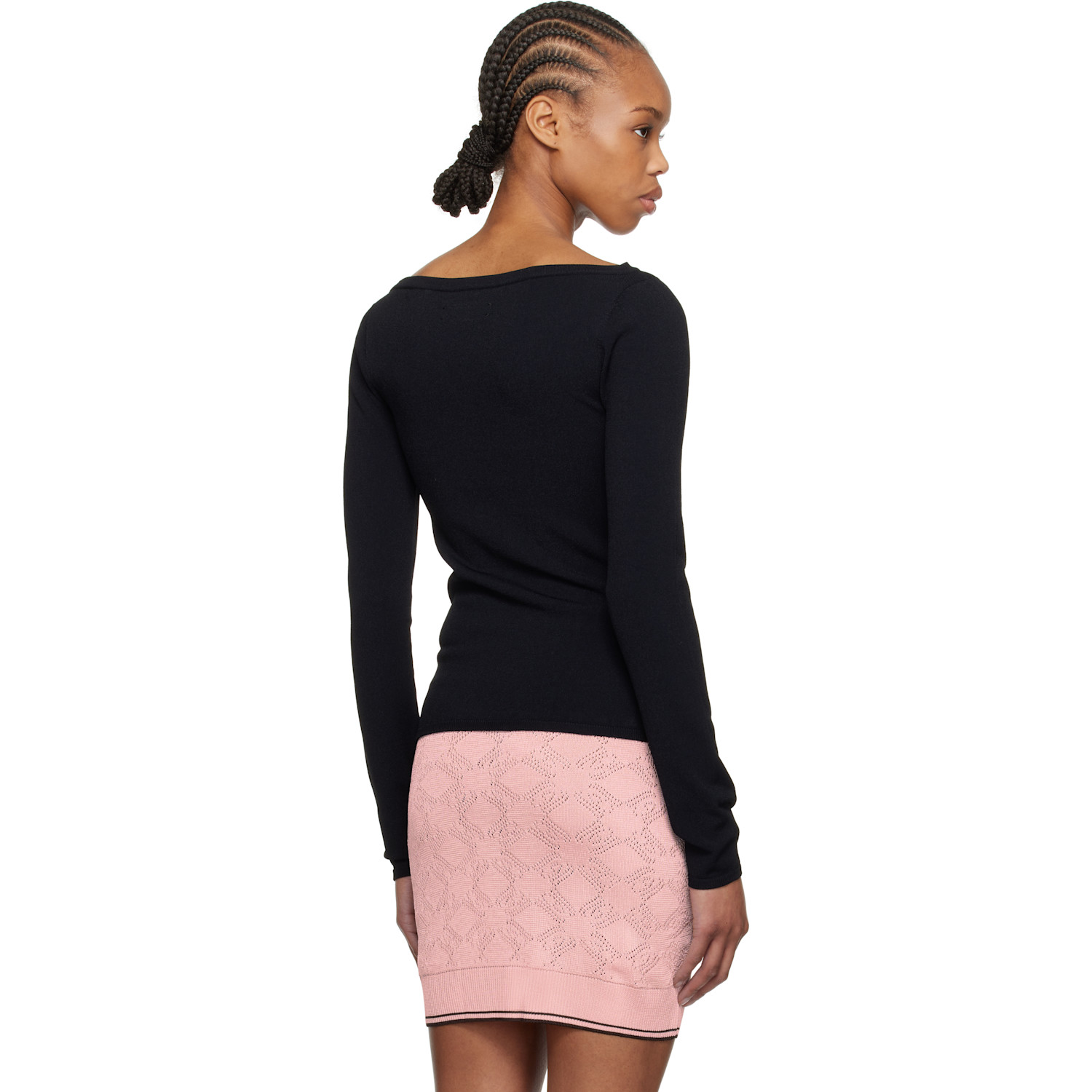  Amiri Black Long Sleeve Keyhole T-shirt 