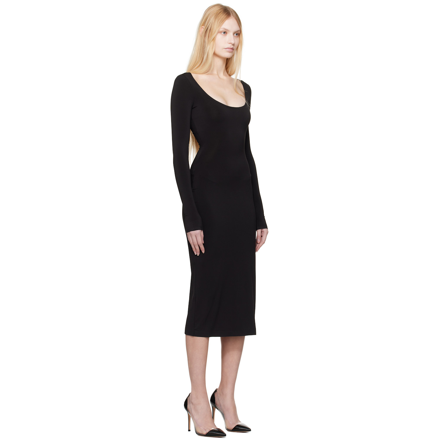  Guizio Black Sander Midi Dress 