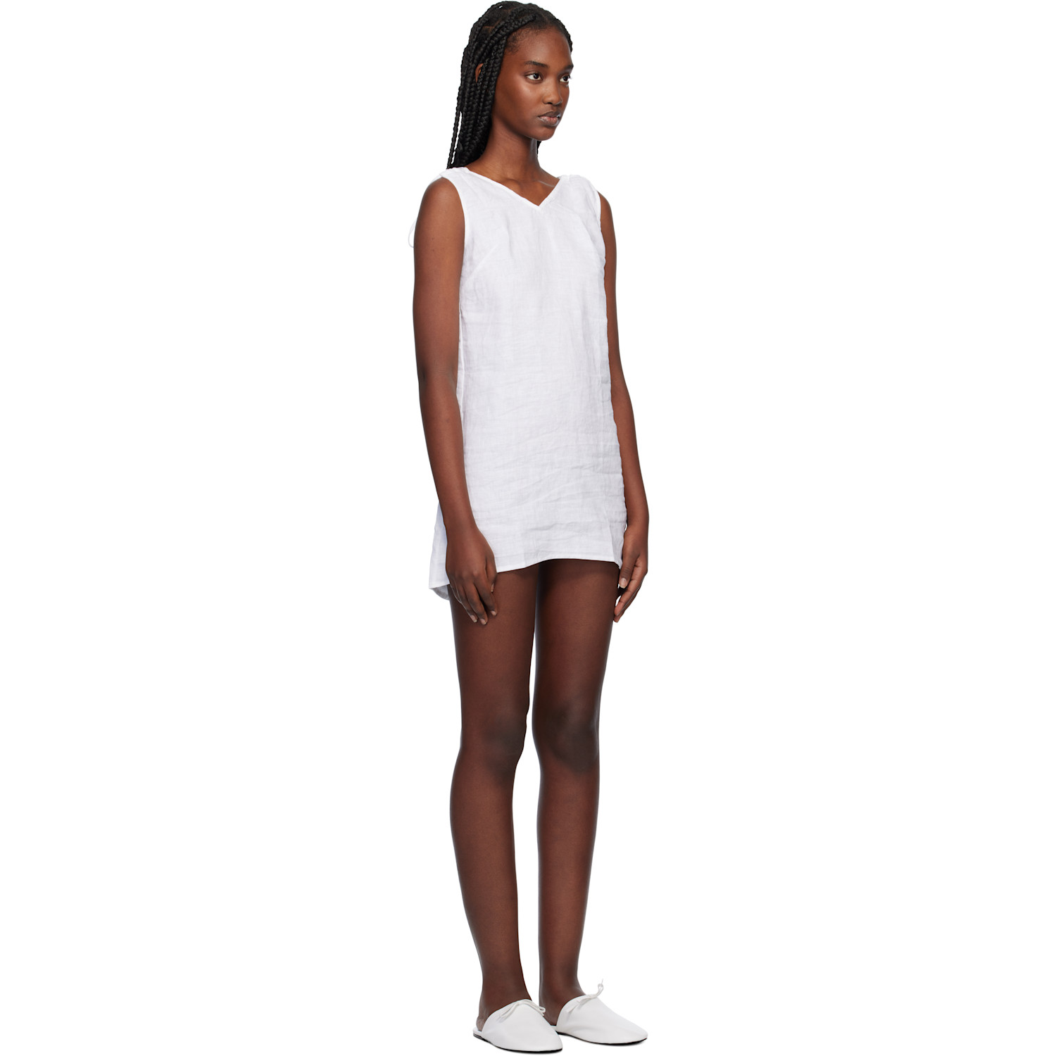  Deiji Studios White Looped Minidress 