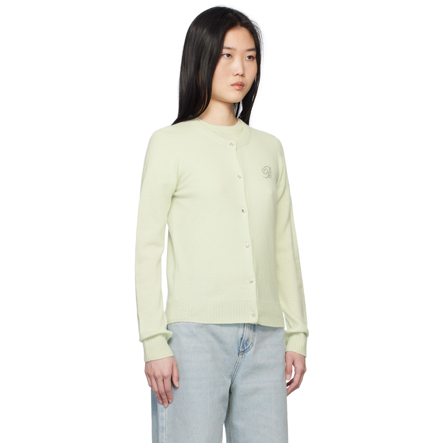  Blumarine Green Cashmere Cardigan 