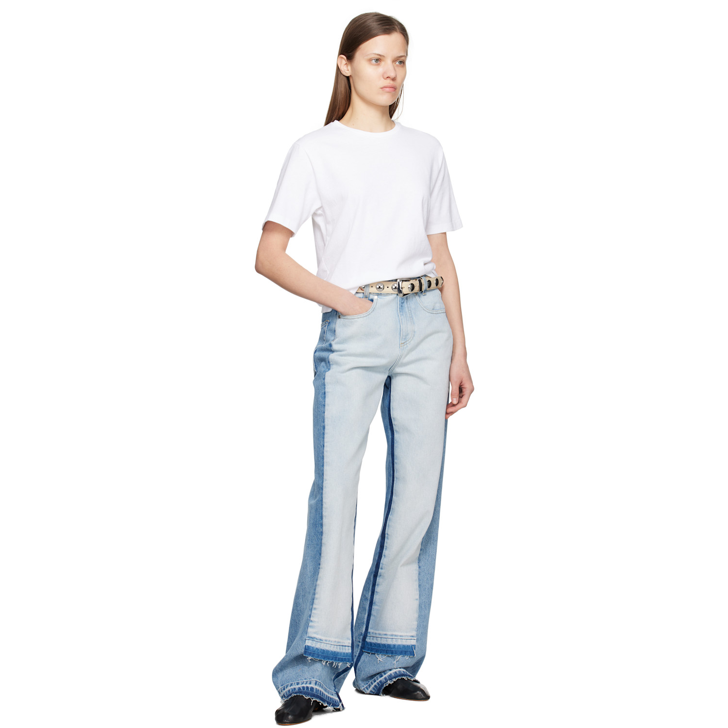  Khaite Beige Benny Studs Belt 