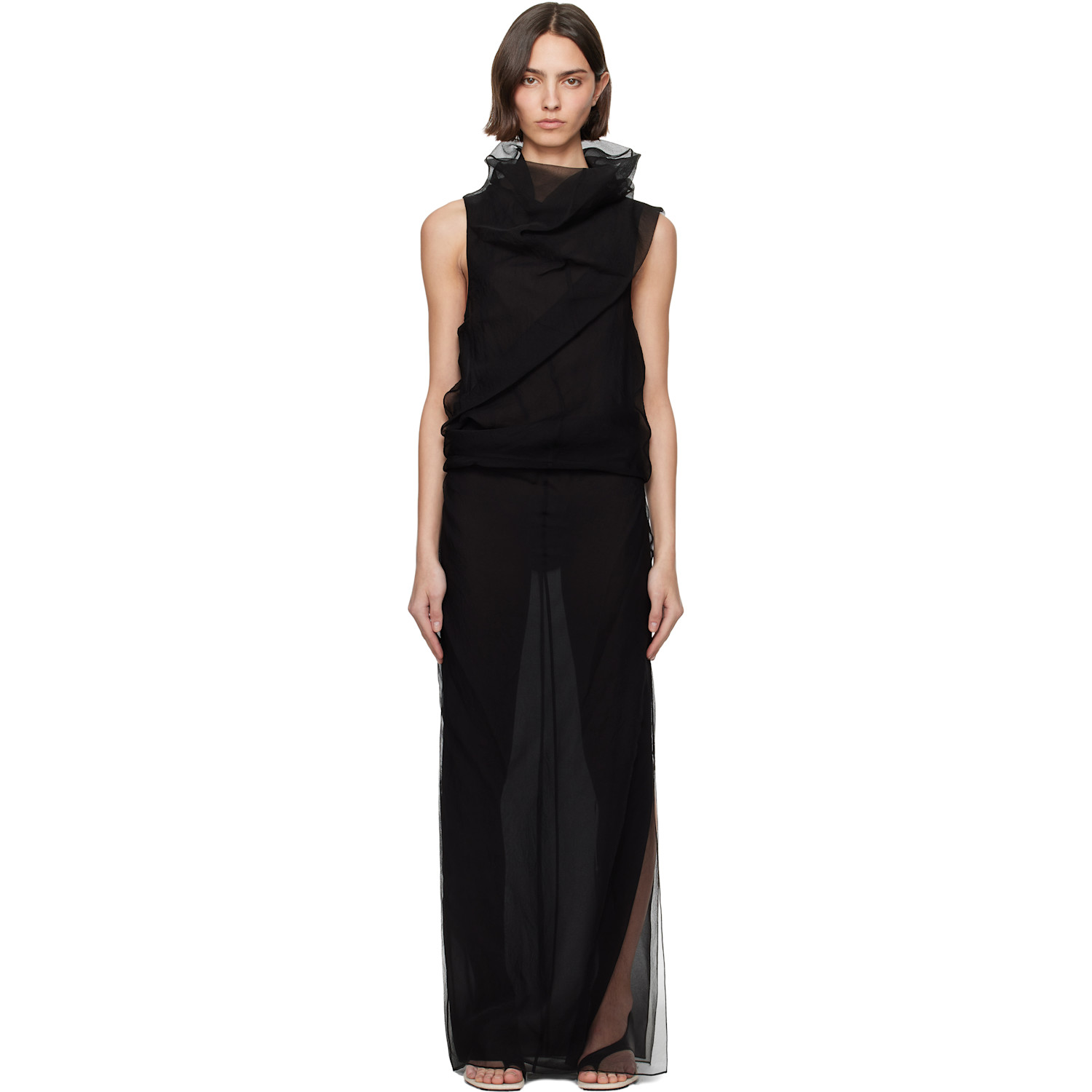 KHAITE Black Jeanty Maxi Dress