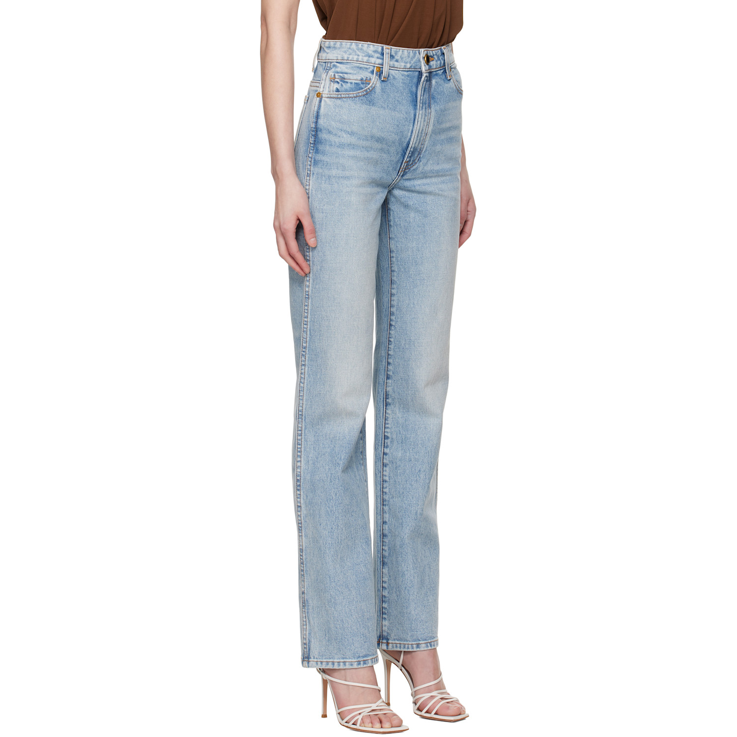  Khaite Blue Danielle Stretch Jeans 