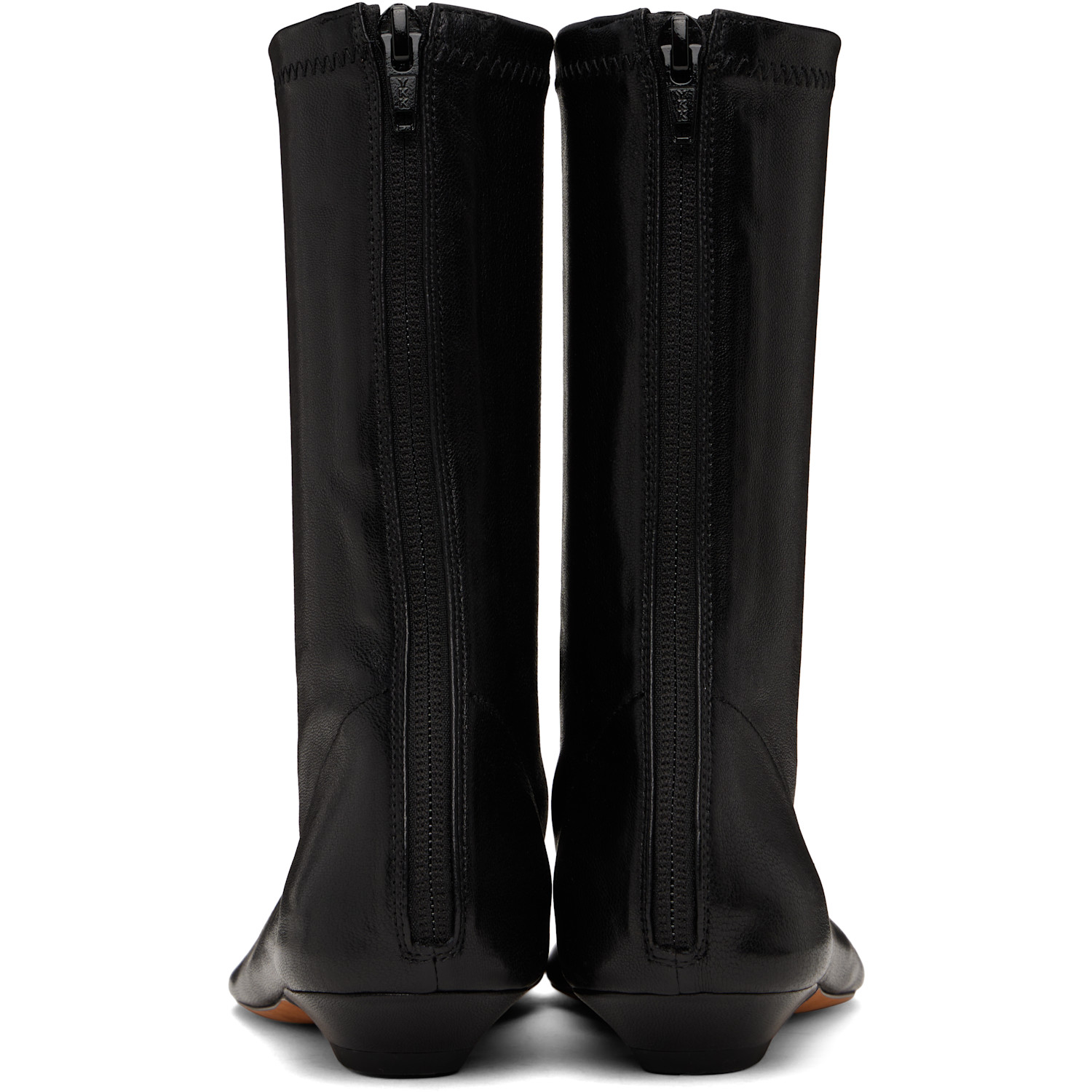  Khaite Black Apollo Flat Ankle Boots 