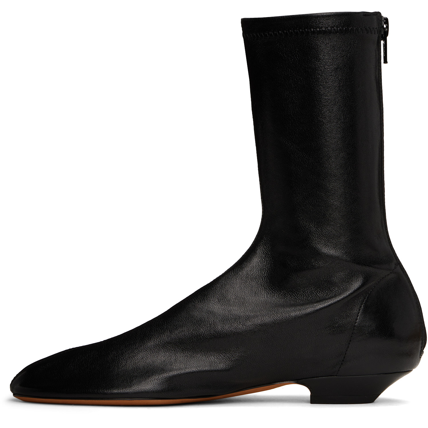  Khaite Black Apollo Flat Ankle Boots 