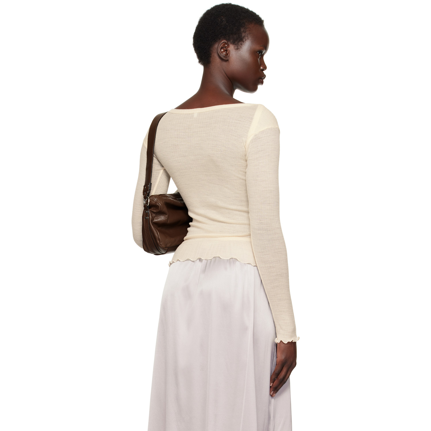  Baserange Beige Disc Long Sleeve T-shirt 