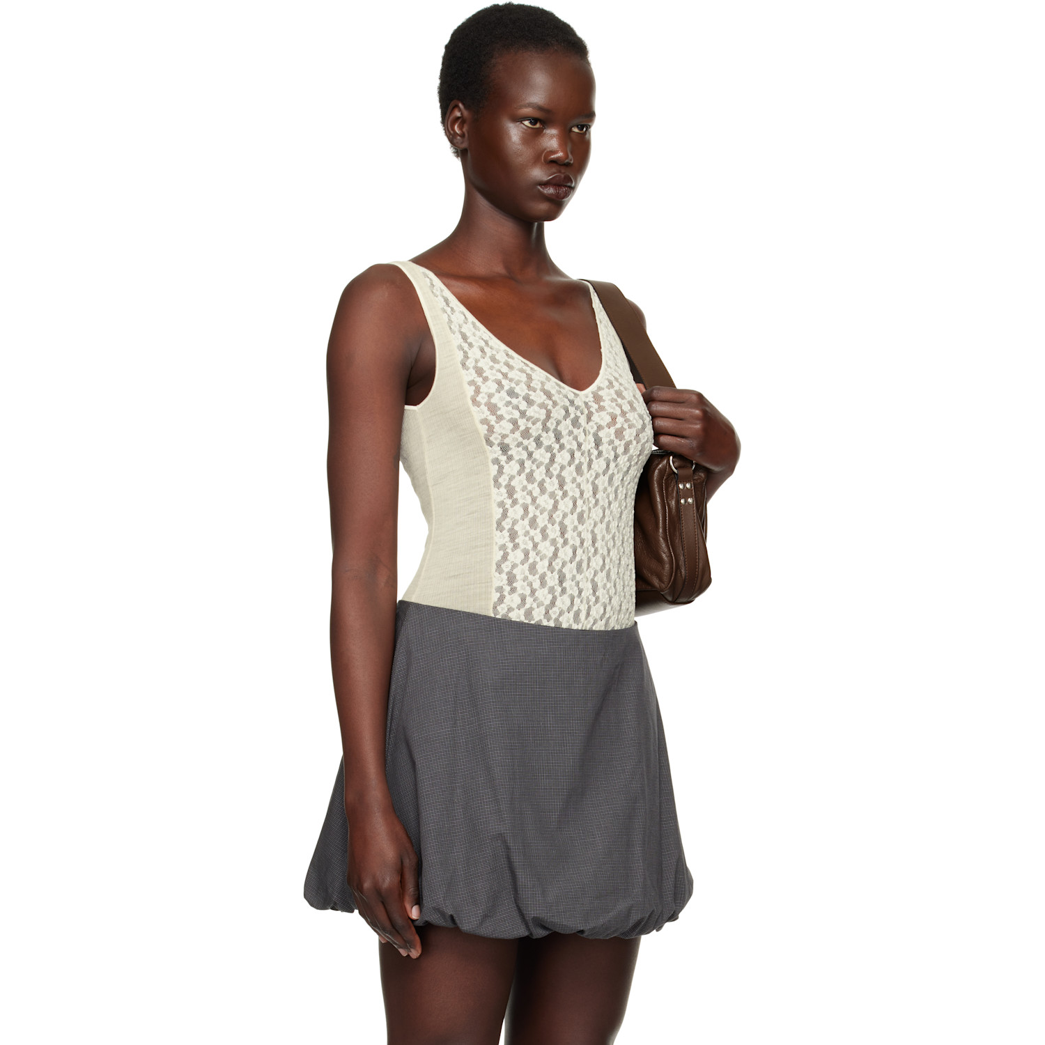  Baserange Off-white Crescent Bodysuit 