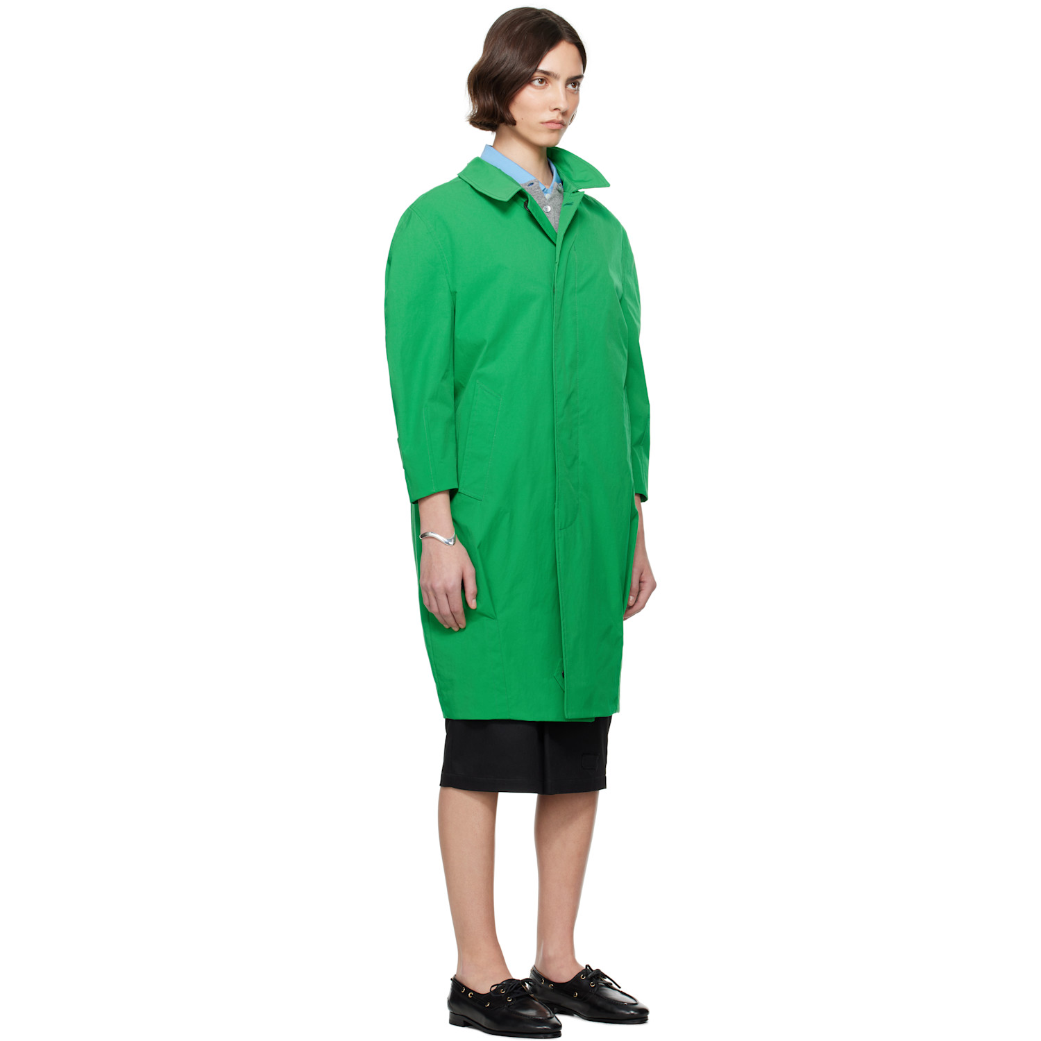  Bally Green Twill Coat 