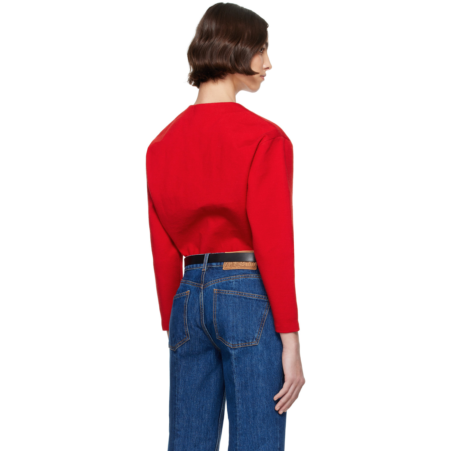  Bally Red V-neck Cardigan 
