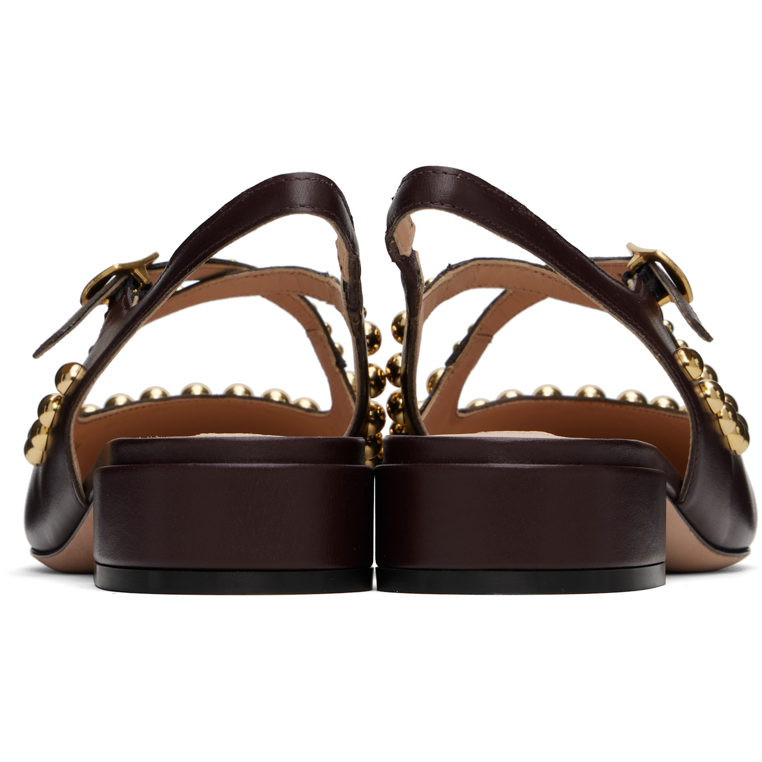  Bally Brown Ballyrina Slingback Heels 