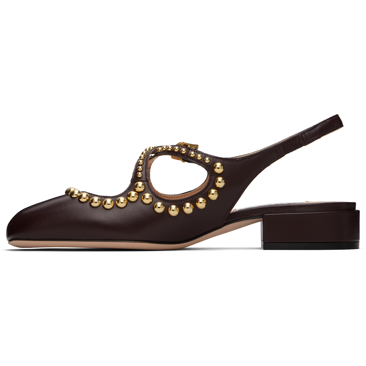  Bally Brown Ballyrina Slingback Heels 
