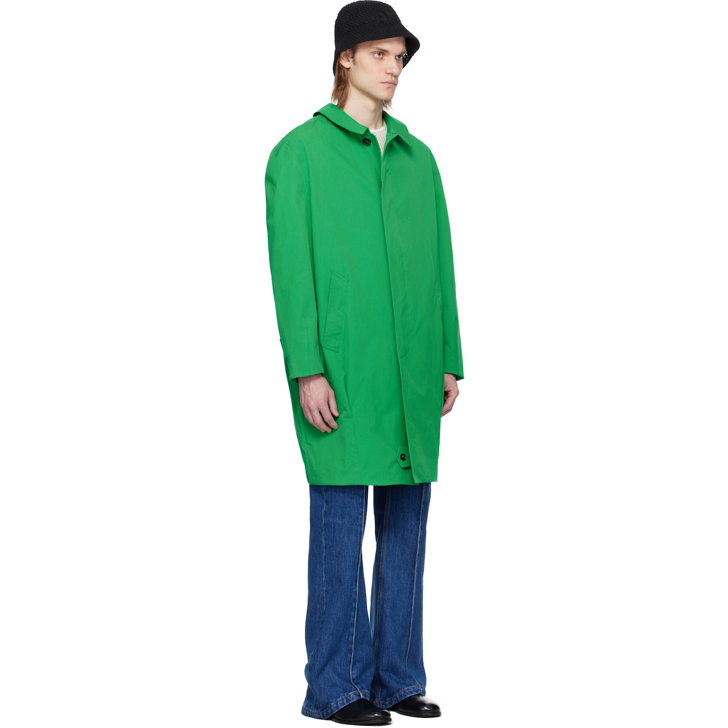  Bally Green Twill Coat 