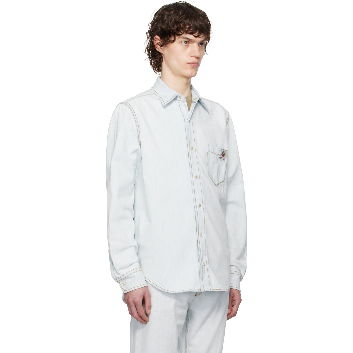  Bally Blue Faded Denim Shirt 