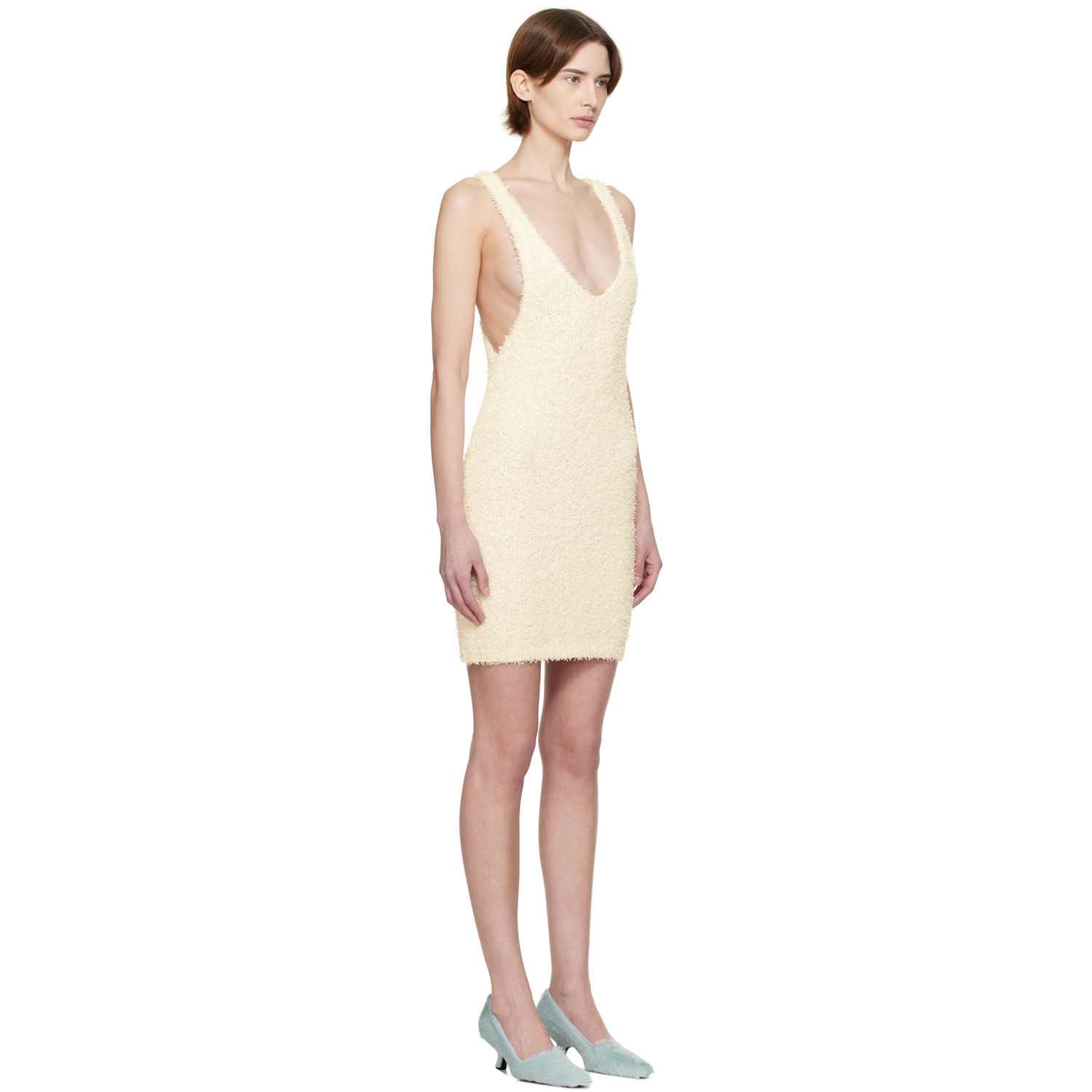  Entire Studios Off-white Tuft Tank Minidress 