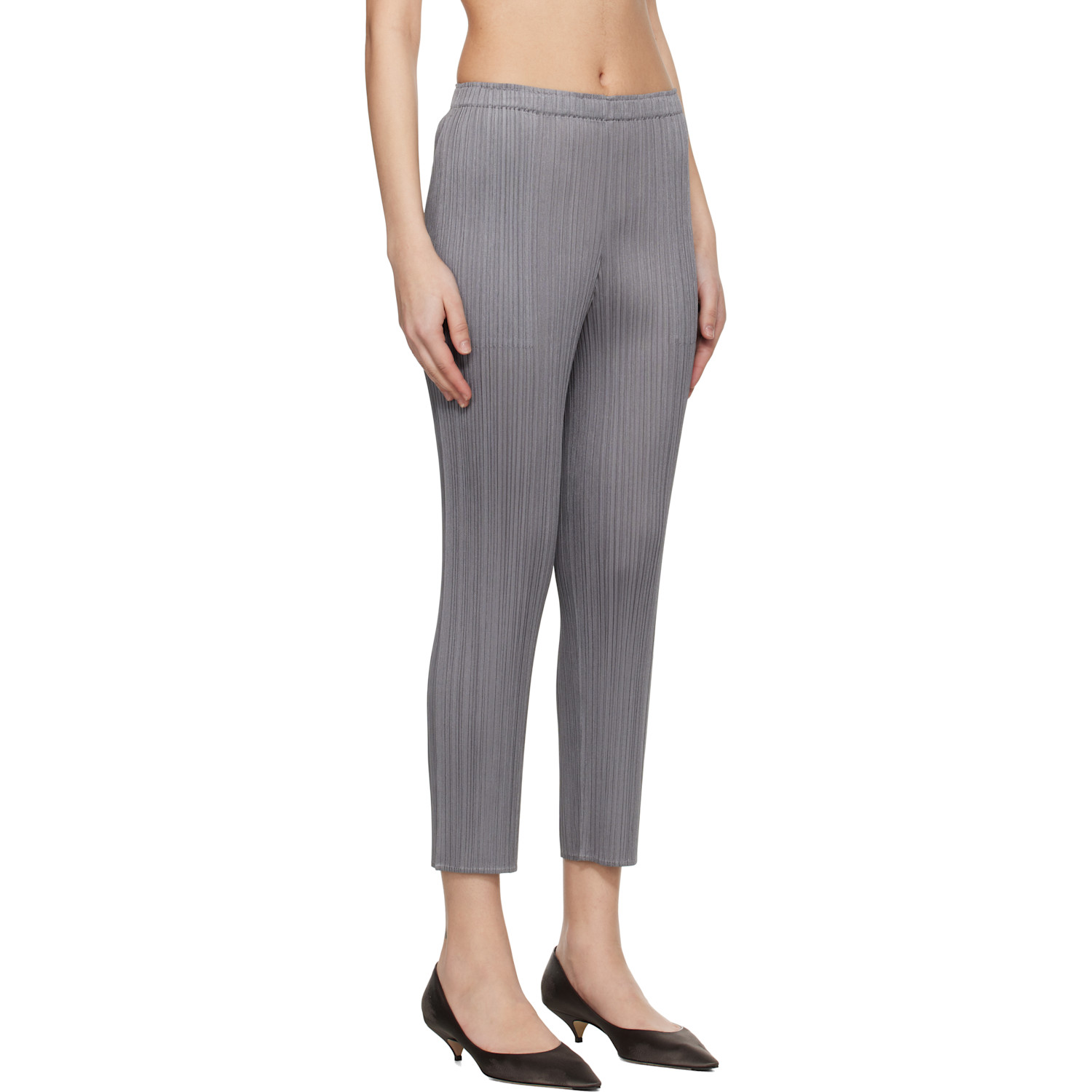  Pleats Please Issey Miyake Gray Basics Trousers 