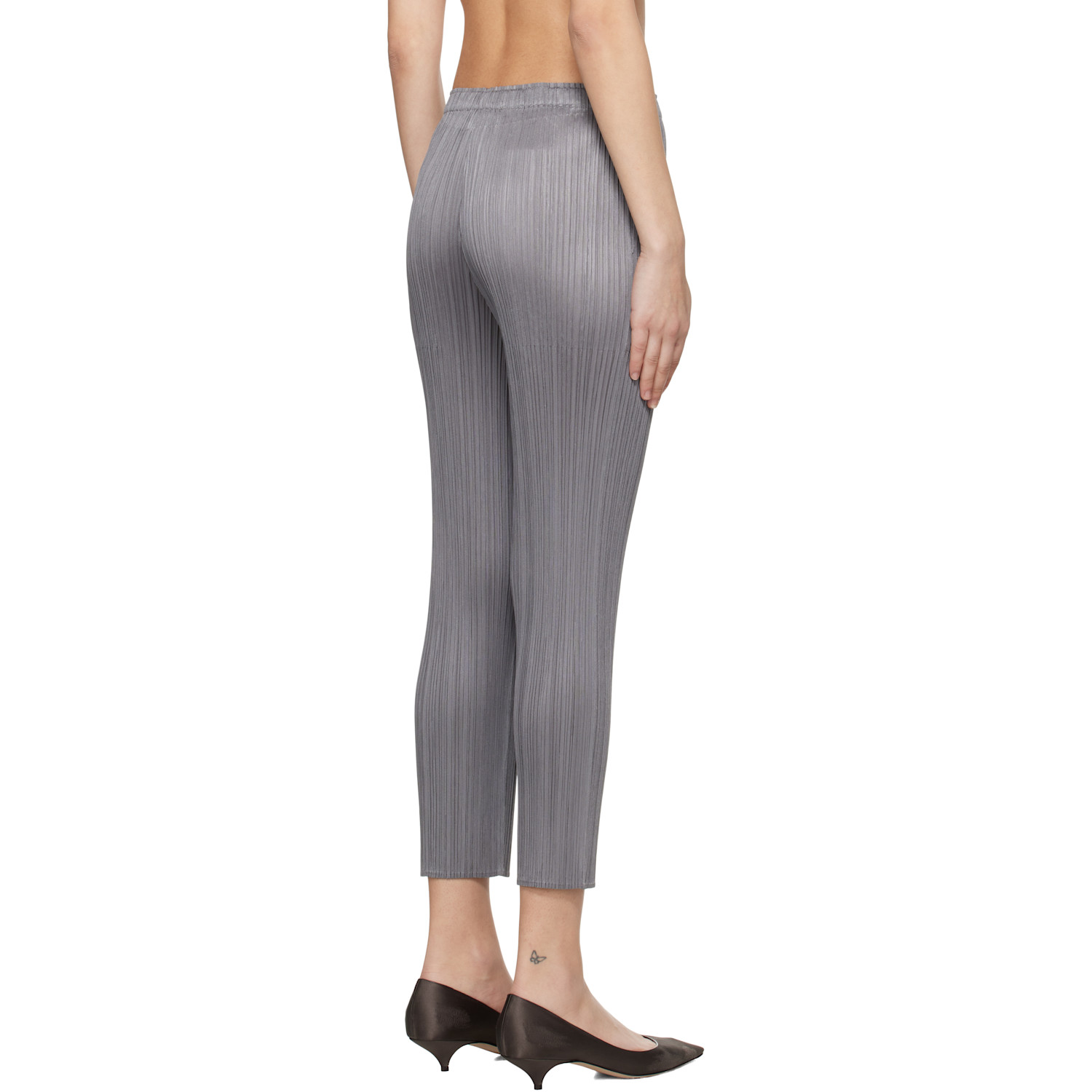  Pleats Please Issey Miyake Gray Basics Trousers 