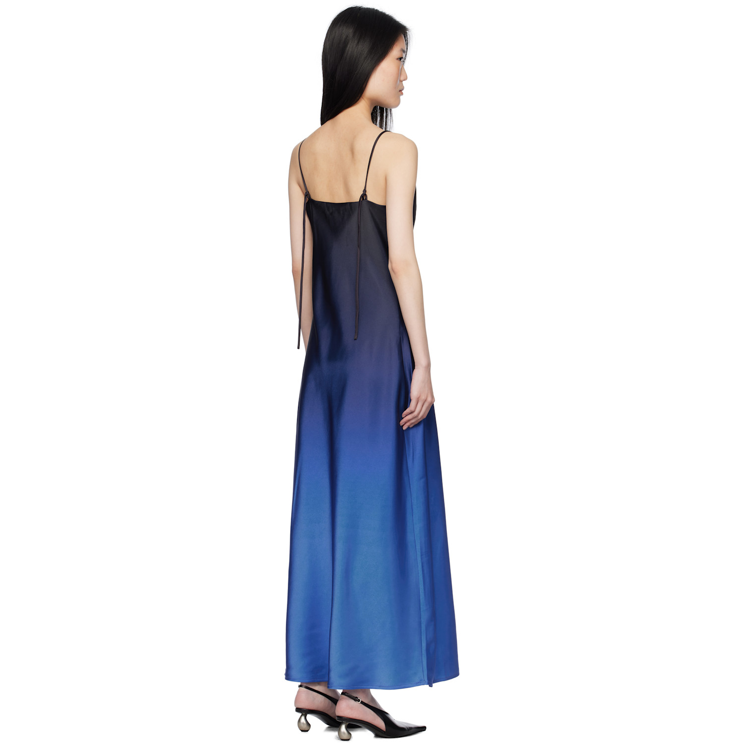  Holzweiler Navy & Blue Eila Print Maxi Dress 