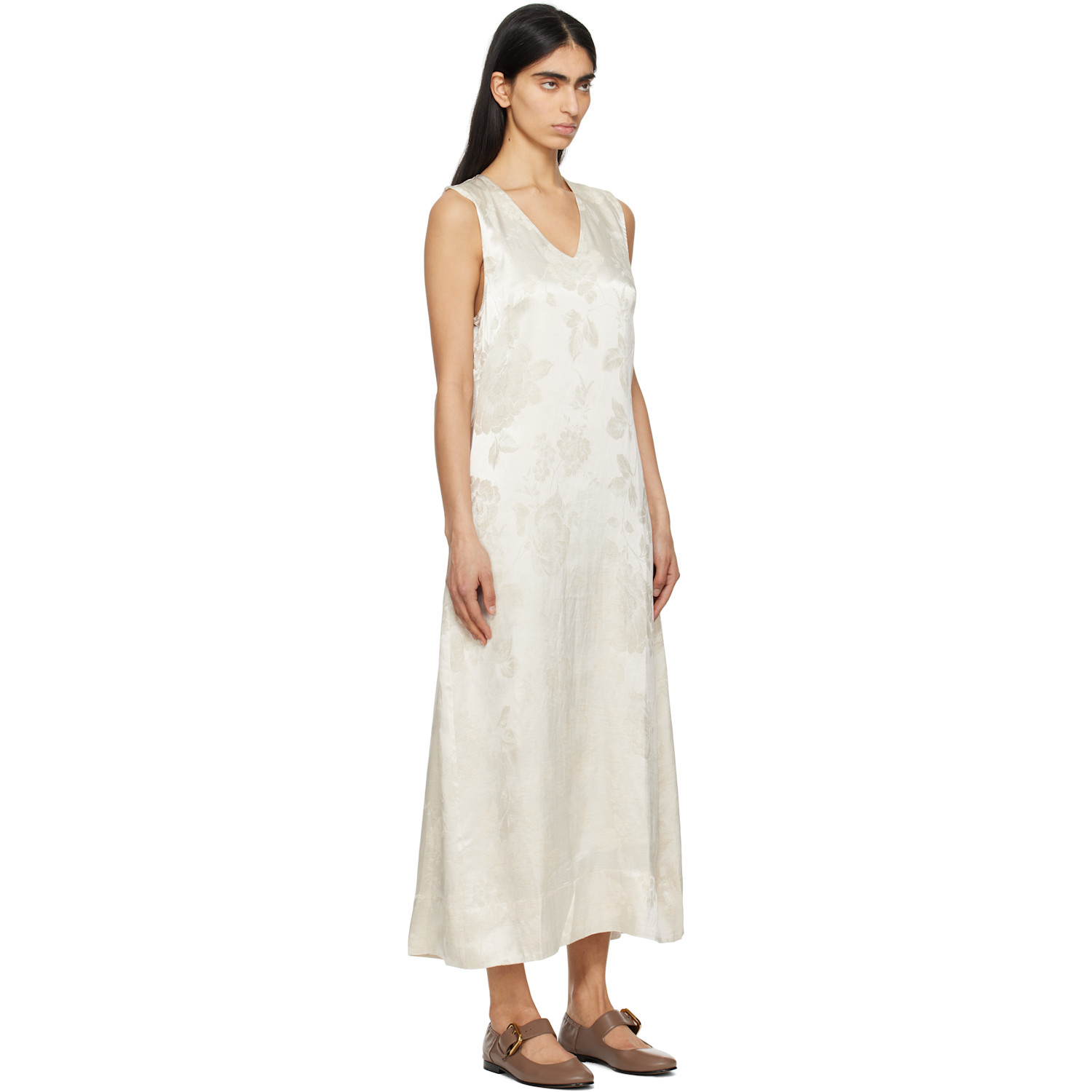  Holzweiler Off-white Luka Jacquard Maxi Dress 