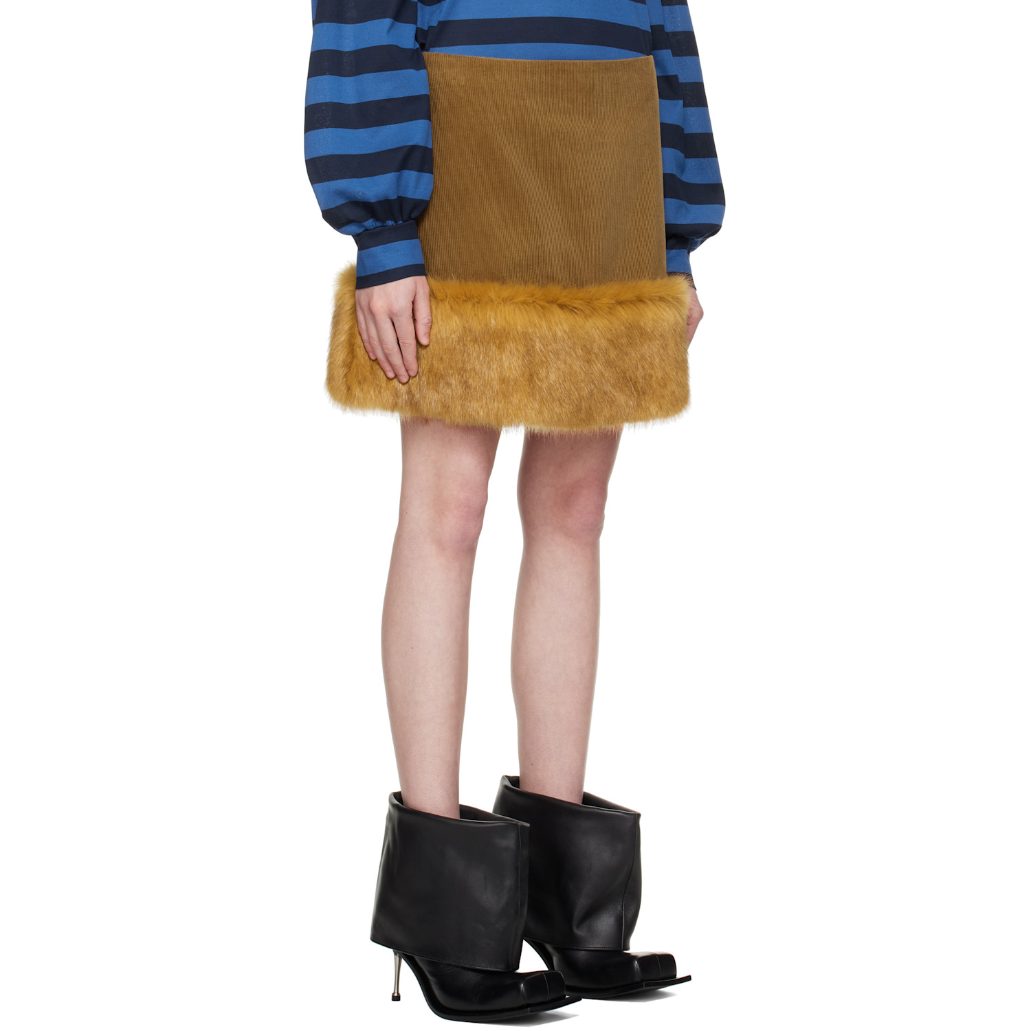  Fidan Novruzova Brown & Orange Fox Miniskirt 