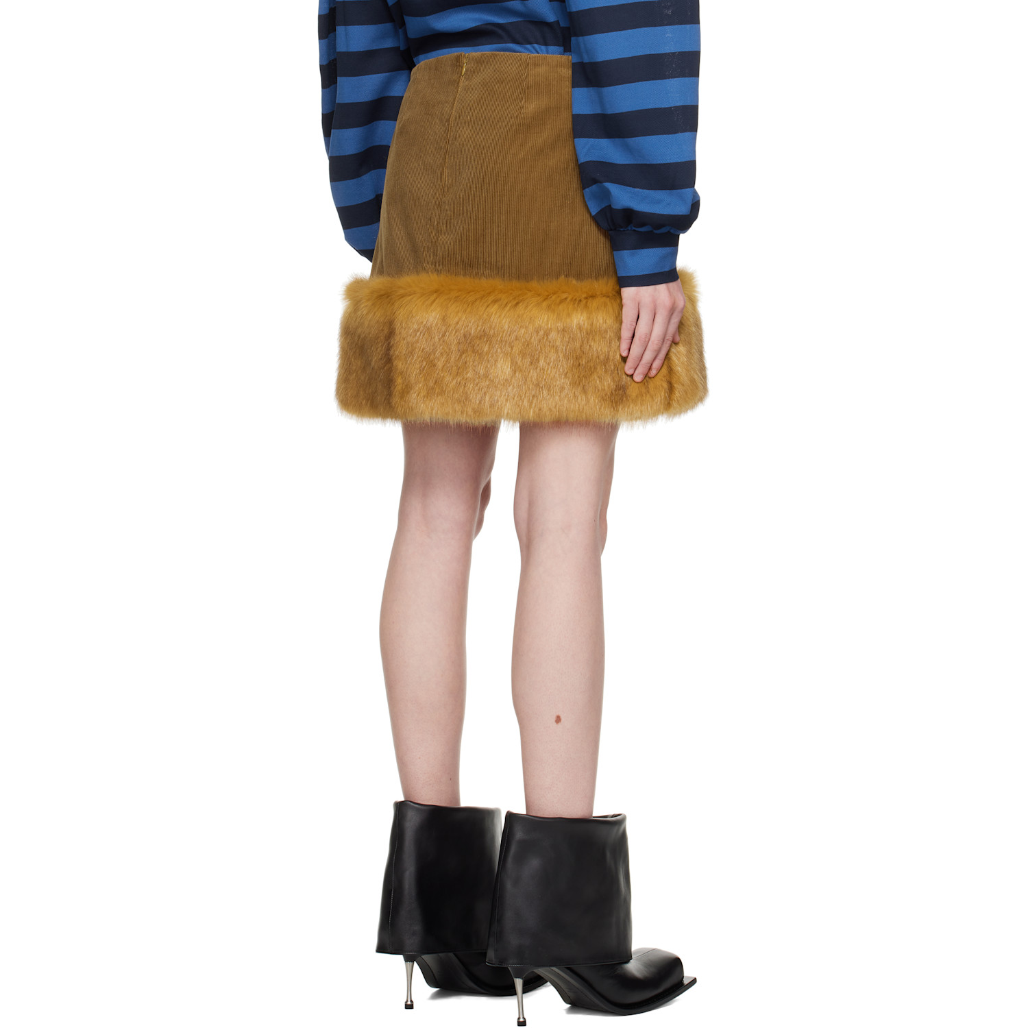  Fidan Novruzova Brown & Orange Fox Miniskirt 