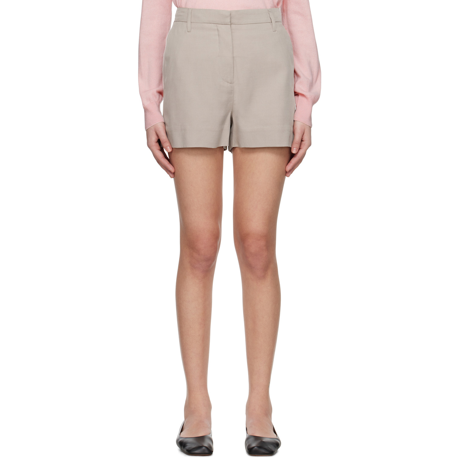 REMAIN Birger Christensen Gray Suiting Bermuda Shorts