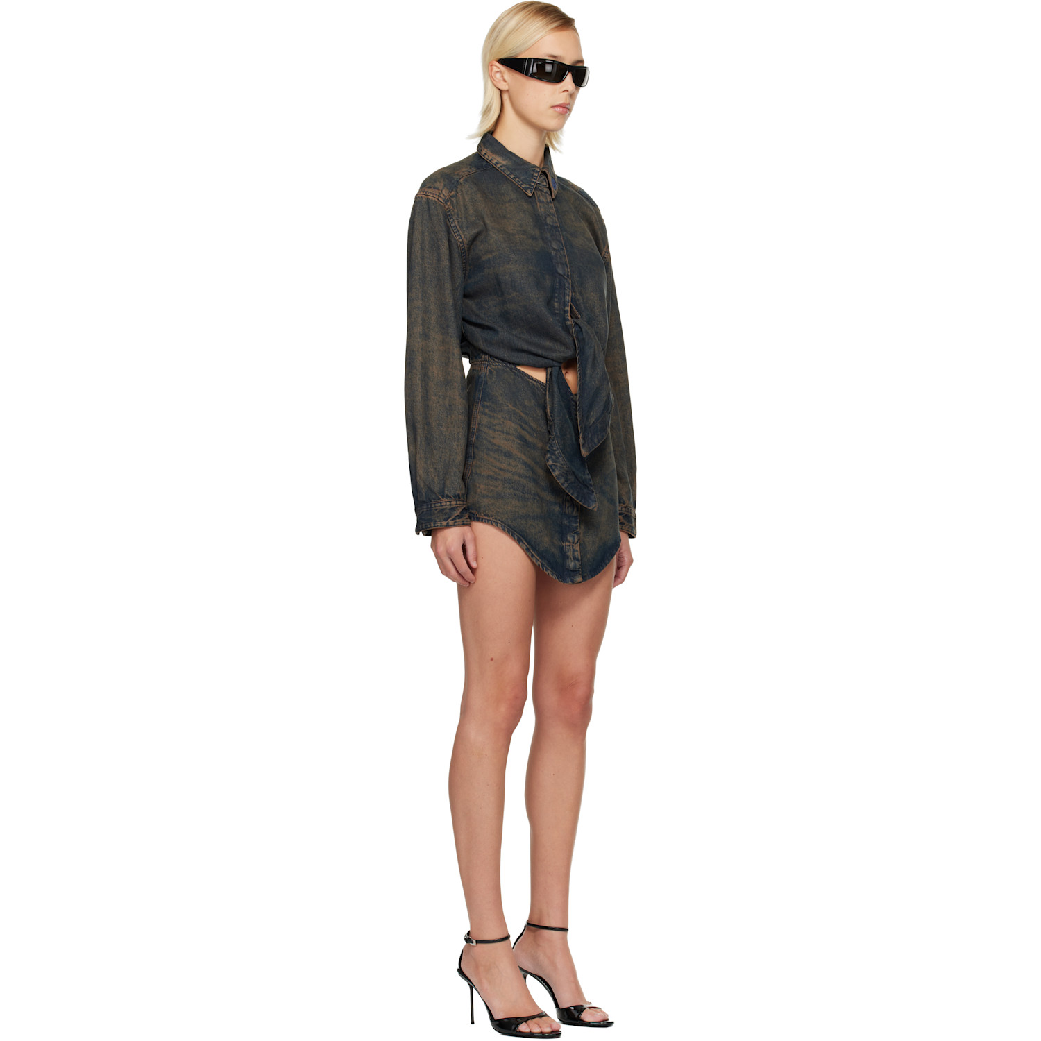  Diesel Blue & Brown De-susan-s Minidress 