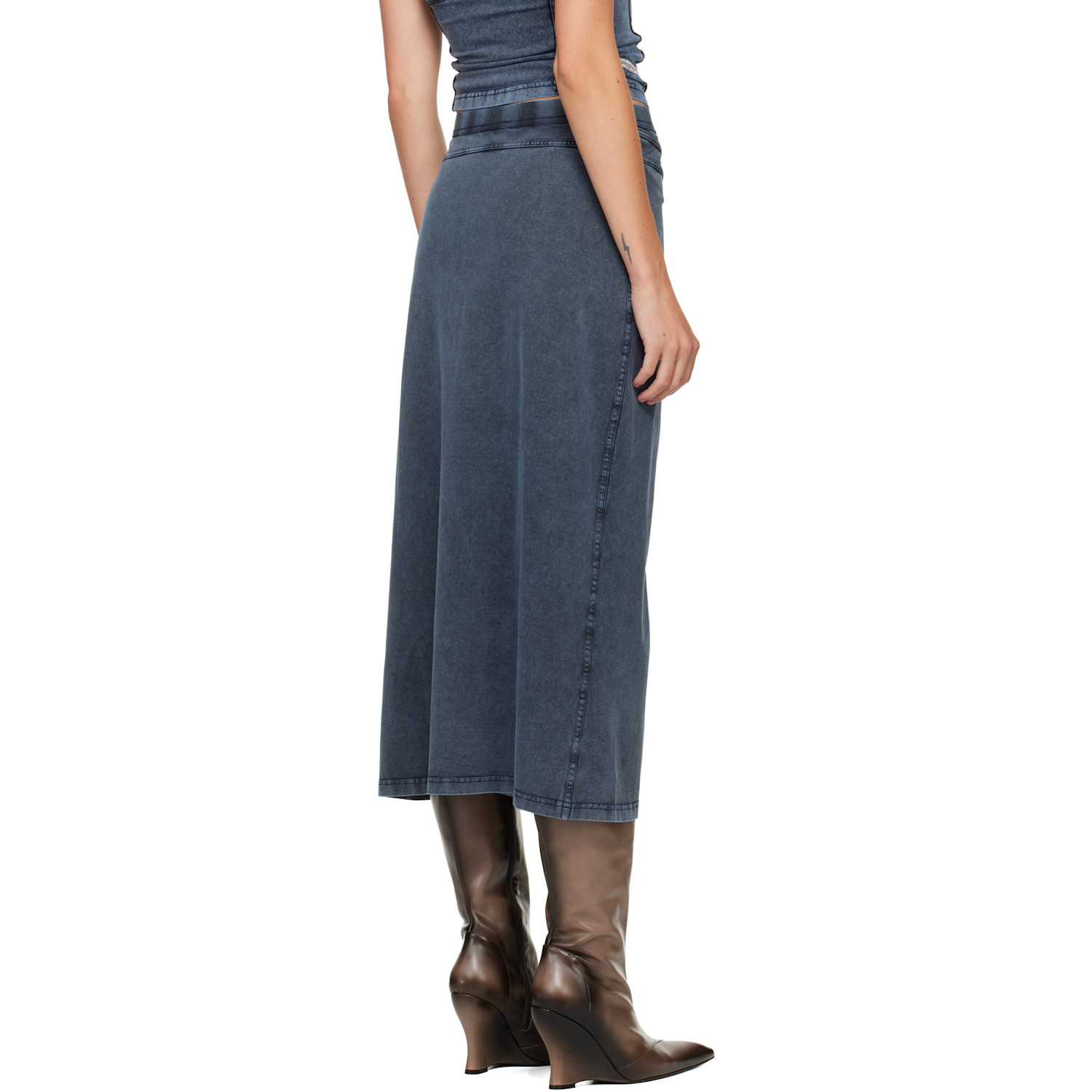  Diesel Blue O-alline Midi Skirt 