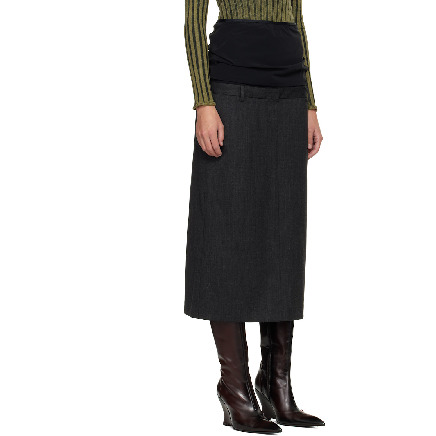  Diesel Gray O-gave-1 Maxi Skirt 
