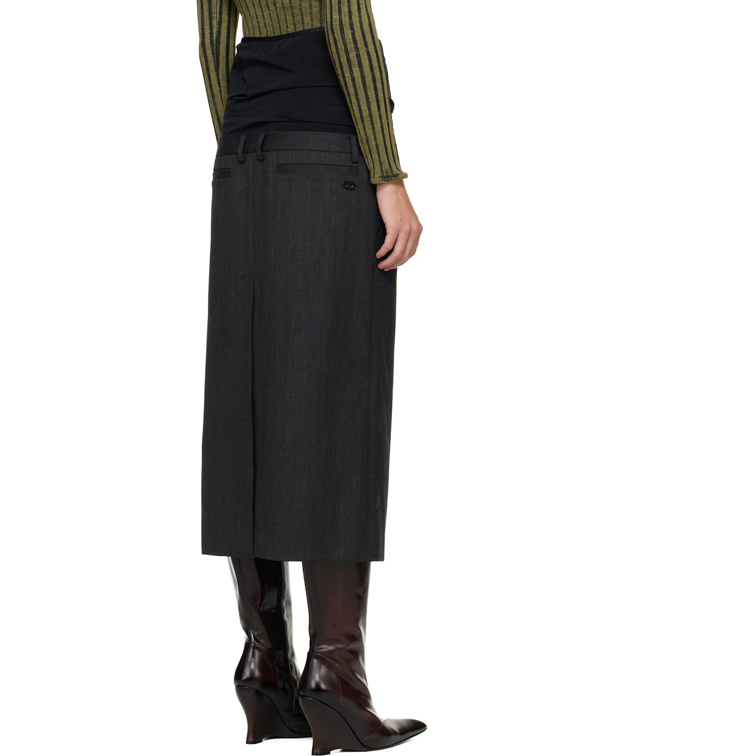  Diesel Gray O-gave-1 Maxi Skirt 