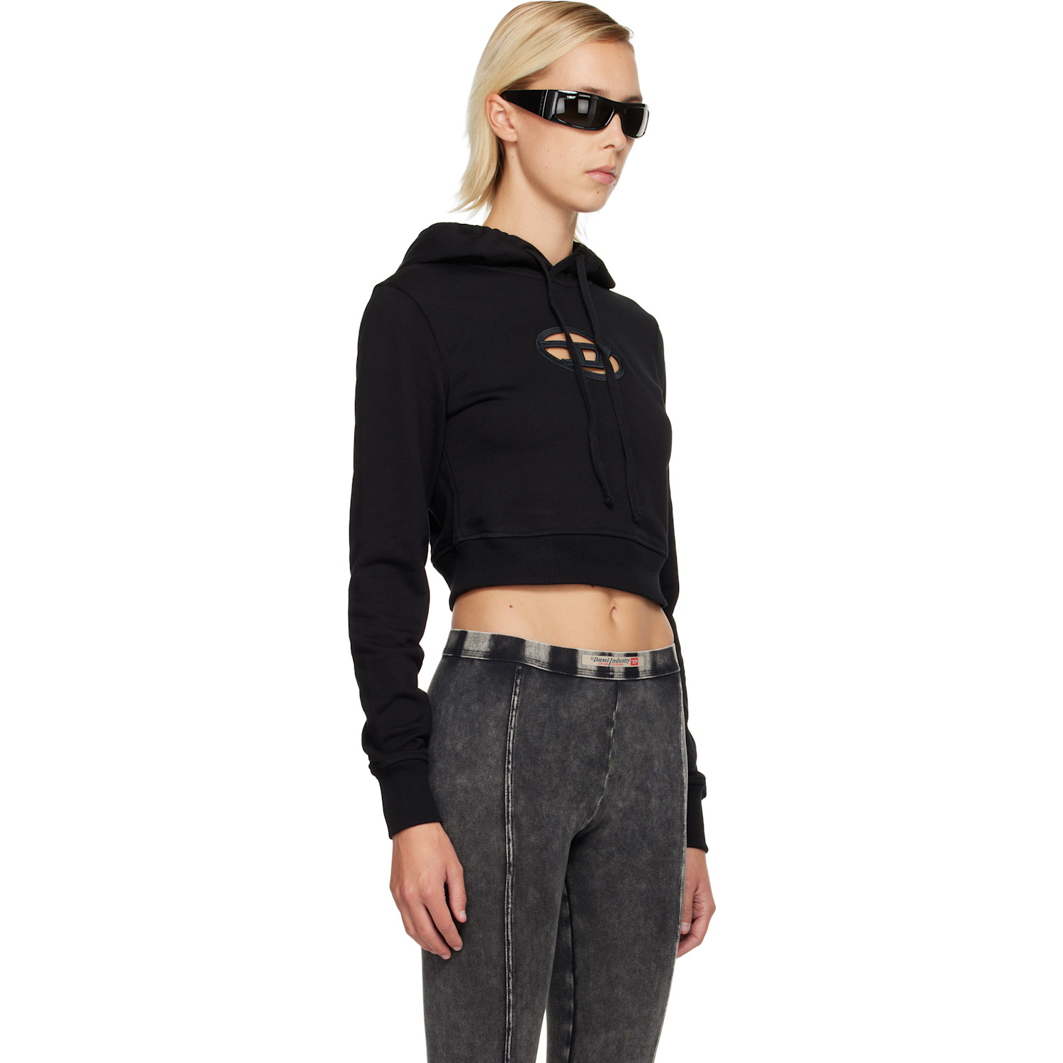  Diesel Black F-slimmy-hood-od Hoodie 