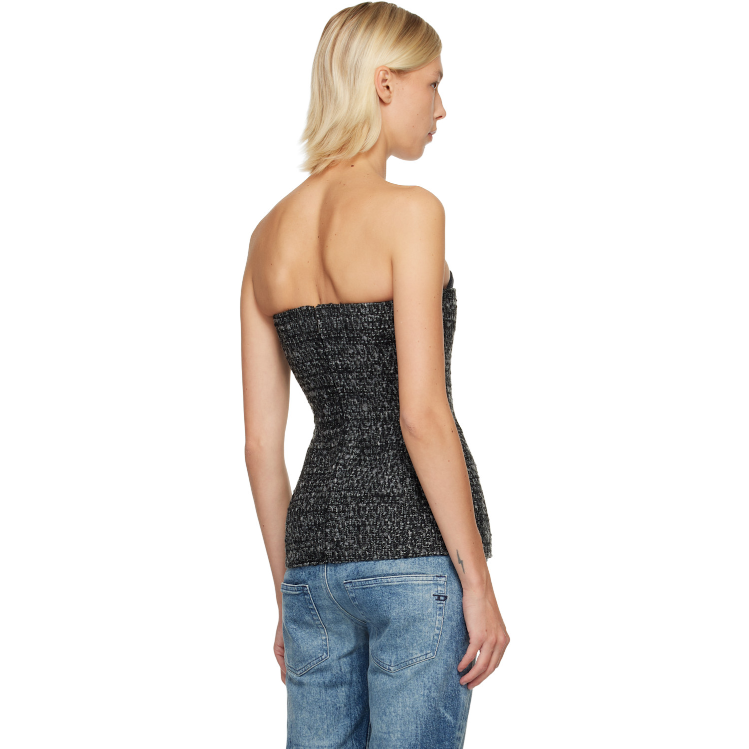  Diesel Black & Gray T-orset Top 