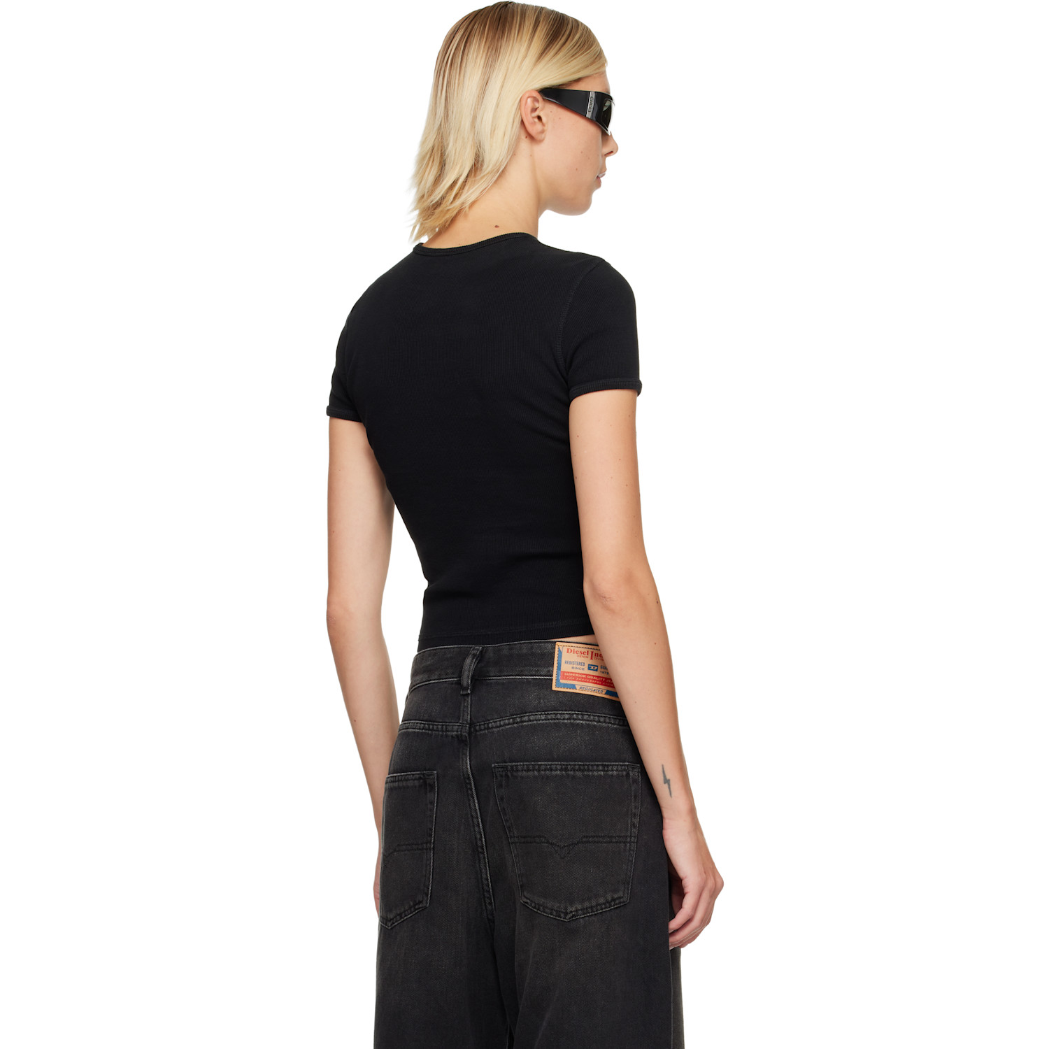  Diesel Black T-ele-long-p2 T-shirt 