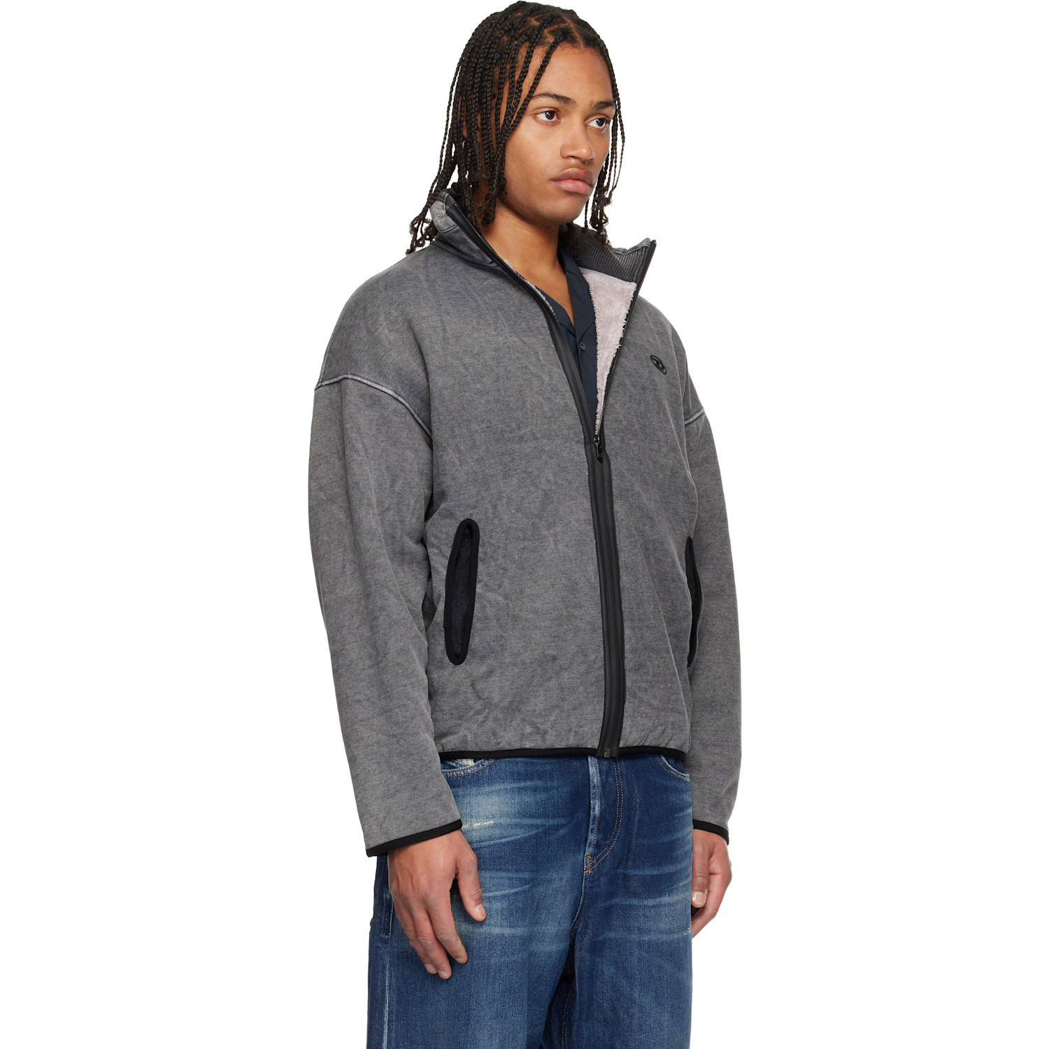  Diesel Gray S-baty-new Track Jacket 