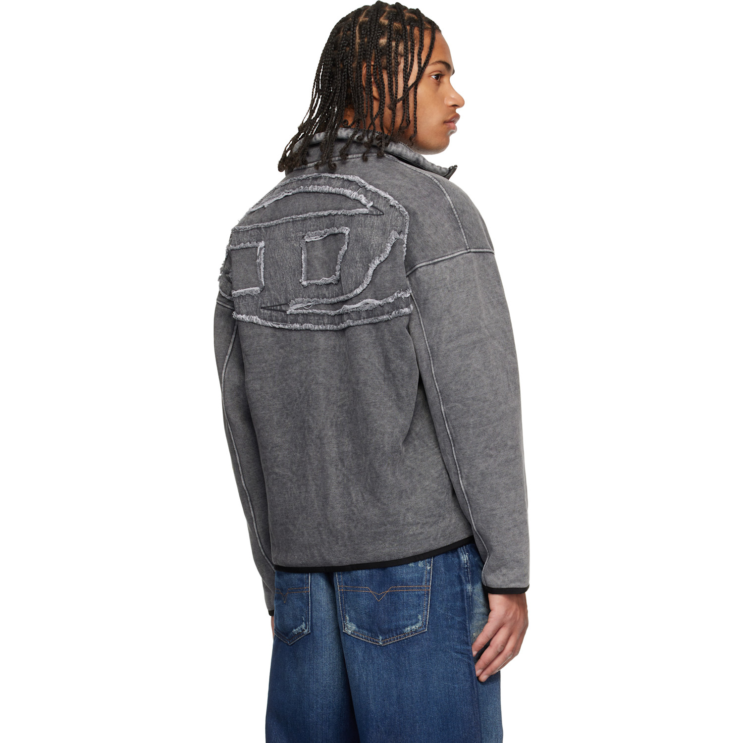  Diesel Gray S-baty-new Track Jacket 