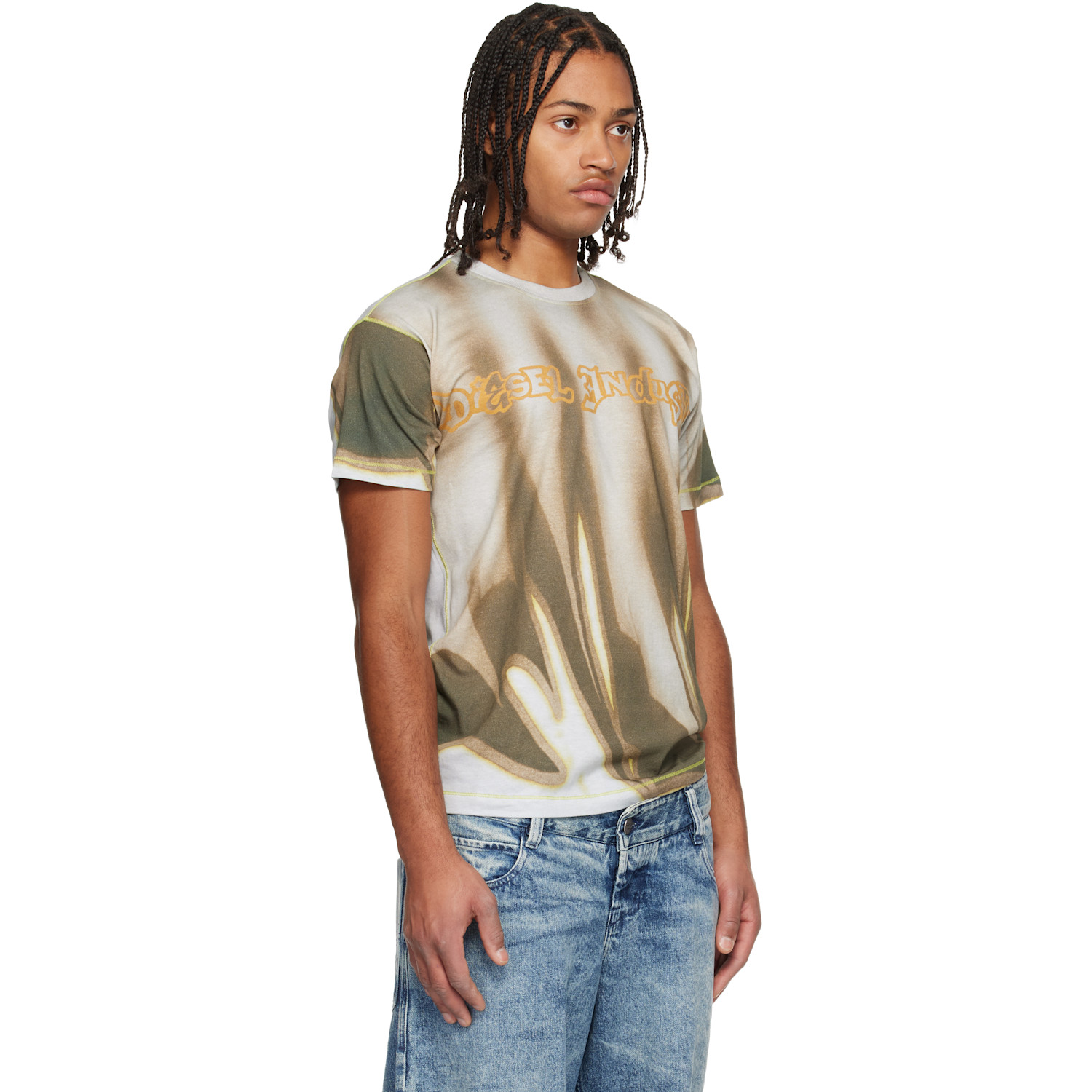  Diesel Gray & Khaki T-norm-show T-shirt 