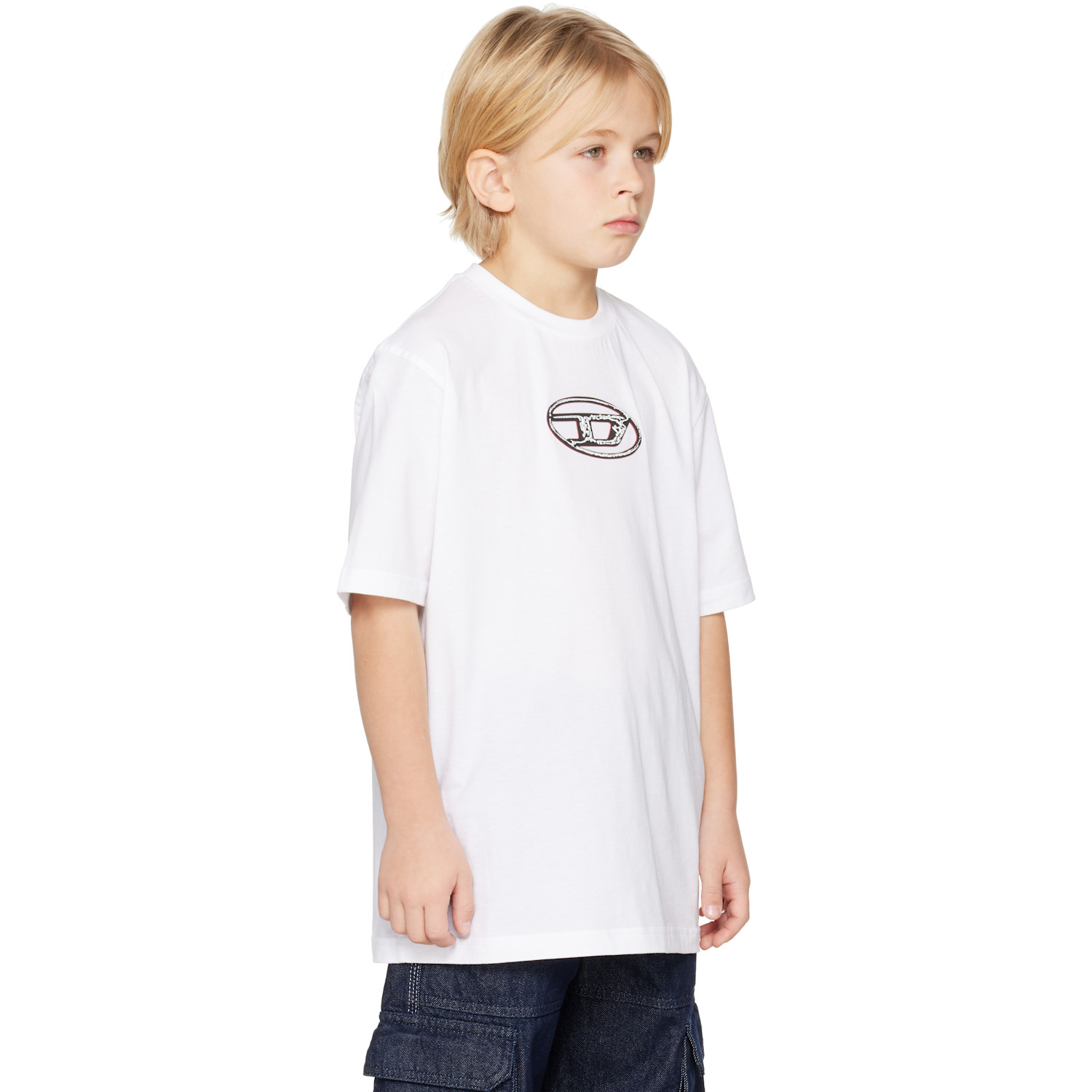  Diesel Kids White Treden Over T-shirt 