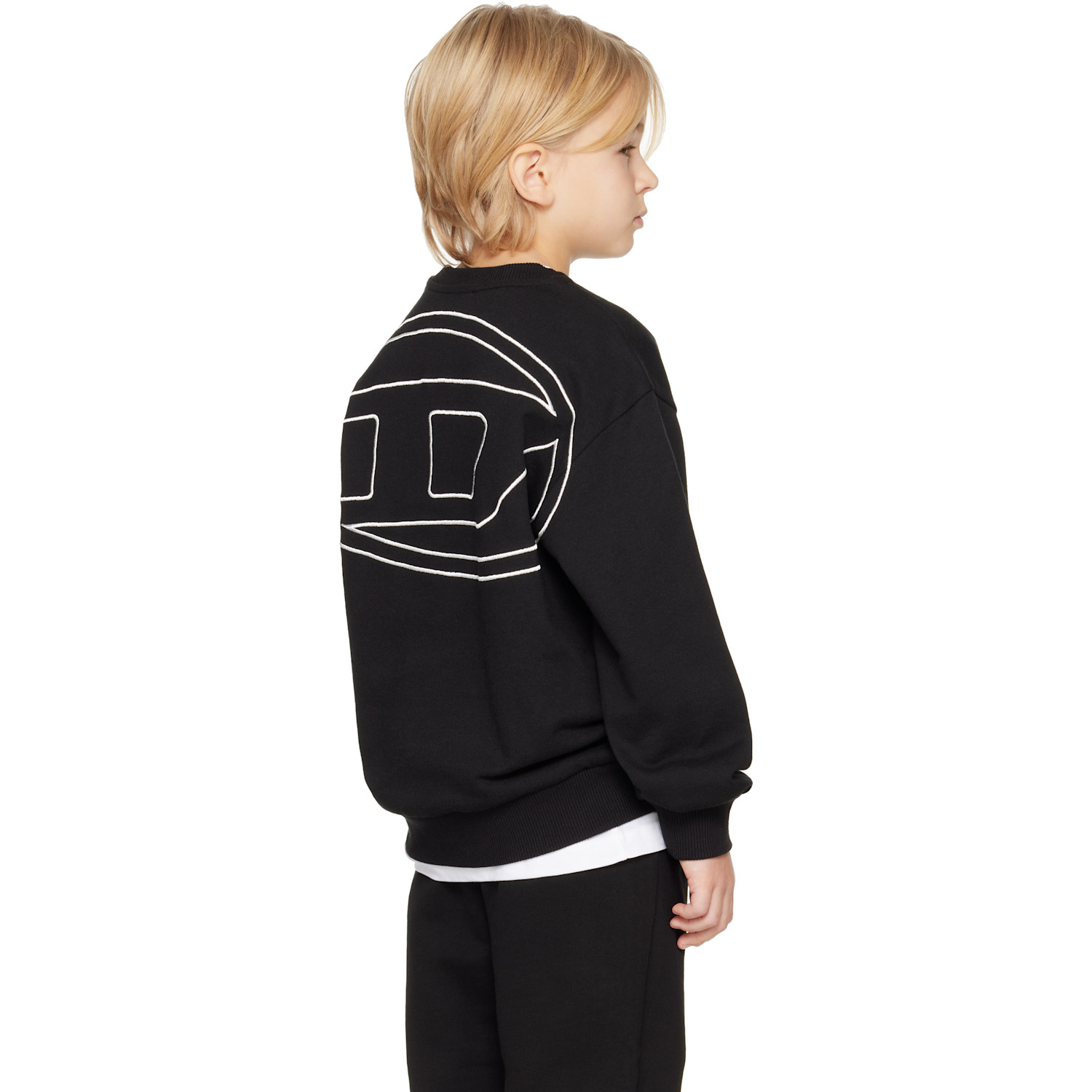  Diesel Kids Black Srobmegovald Over Sweatshirt 