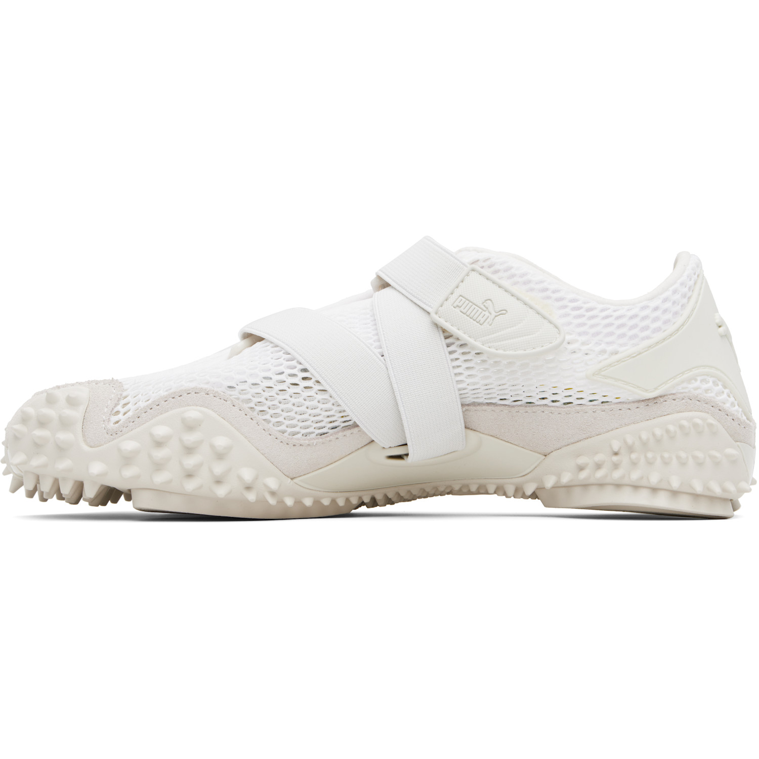  Puma White & Gray Mostro Mesh Sneakers 