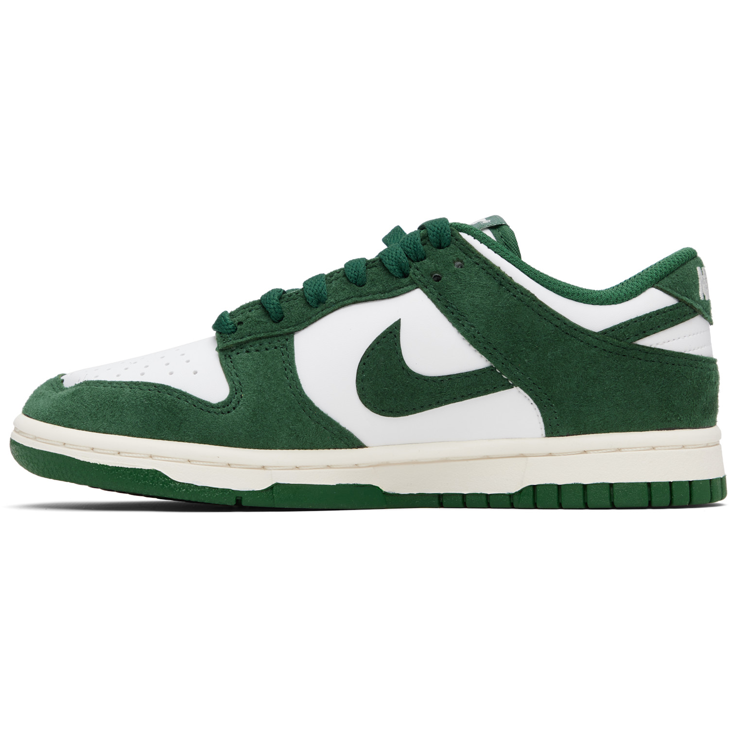  Nike White & Green Dunk Low Sneakers 