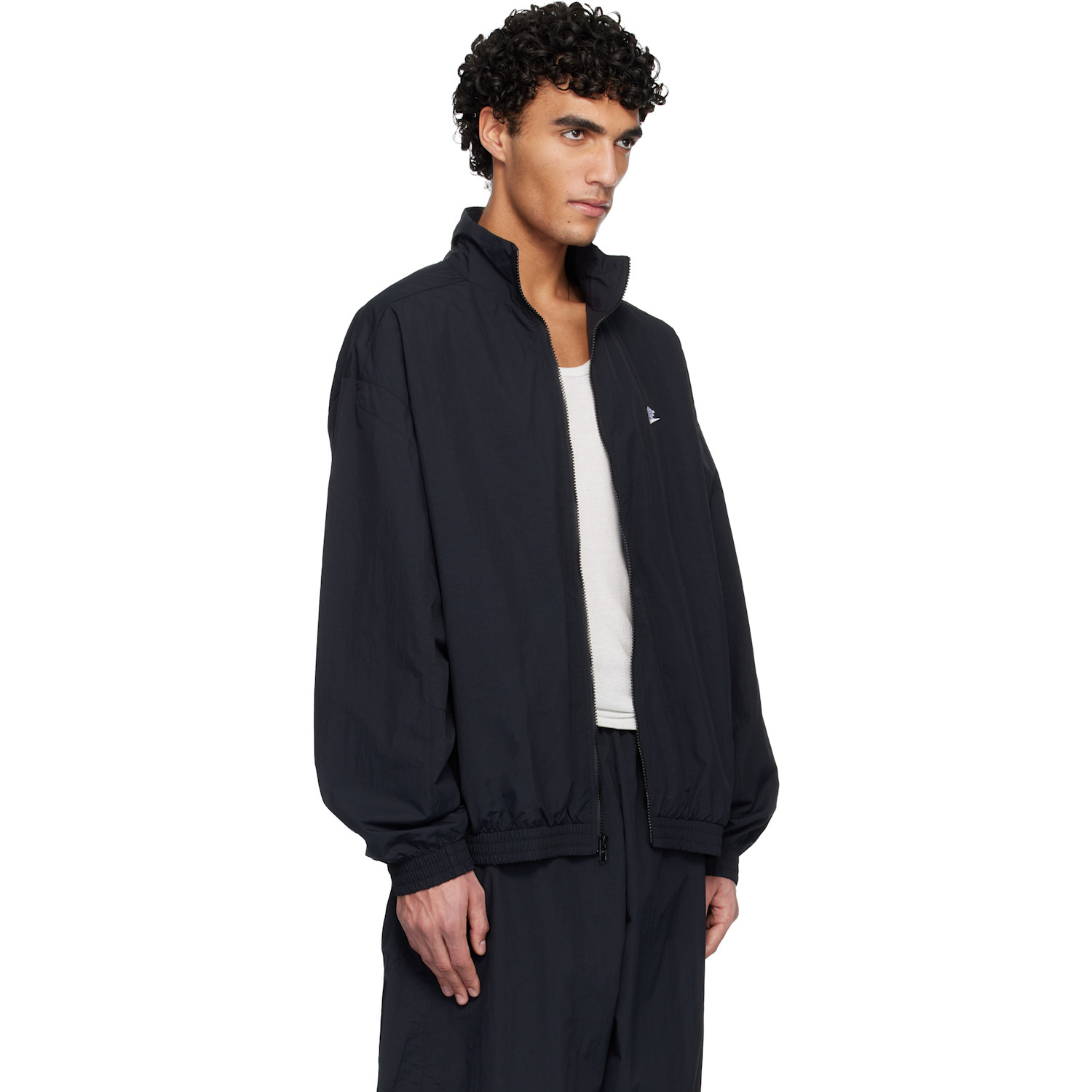  Nike Black Nike Club Oversized Woven Track Jacket 