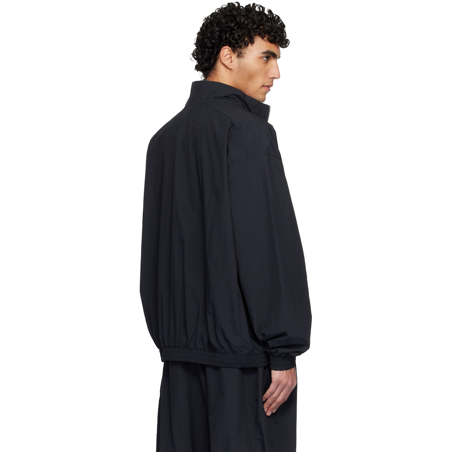  Nike Black Nike Club Oversized Woven Track Jacket 