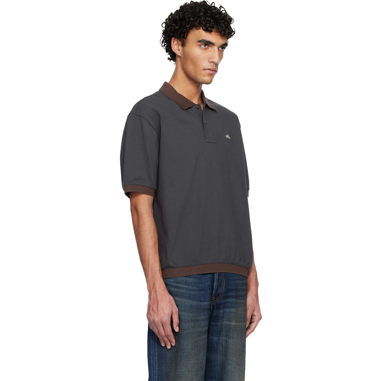  Nike Gray Nike Life Heavyweight Polo 
